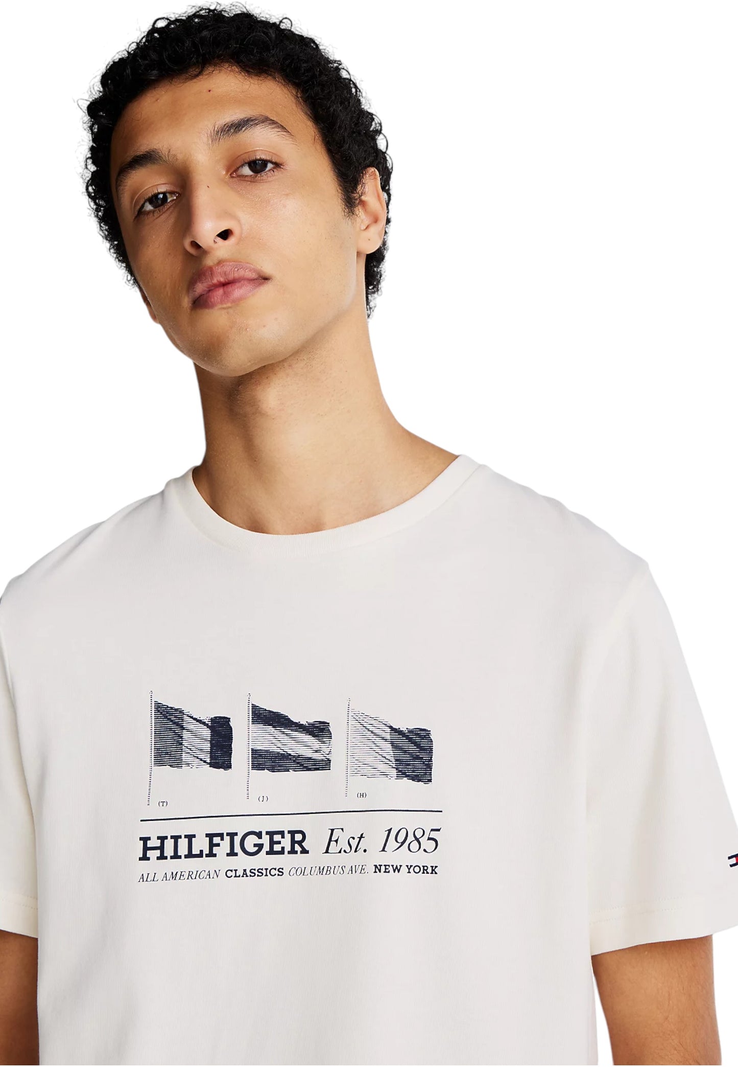 T-Shirt Manica Corta Uomo Tommy Hilfiger  Hilfiger Flags