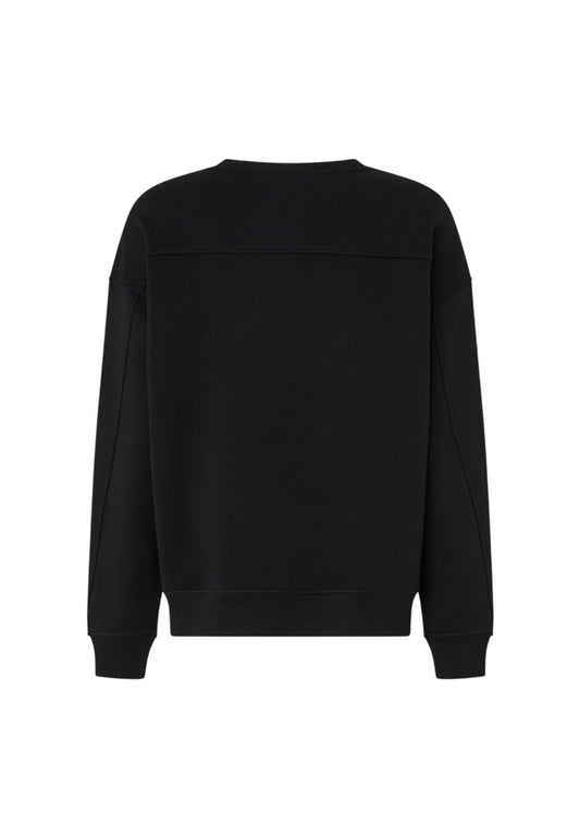 Felpa A Girocollo Donna Pinko Ricamo Gioiello Love Birds Nelly 100534A2RO