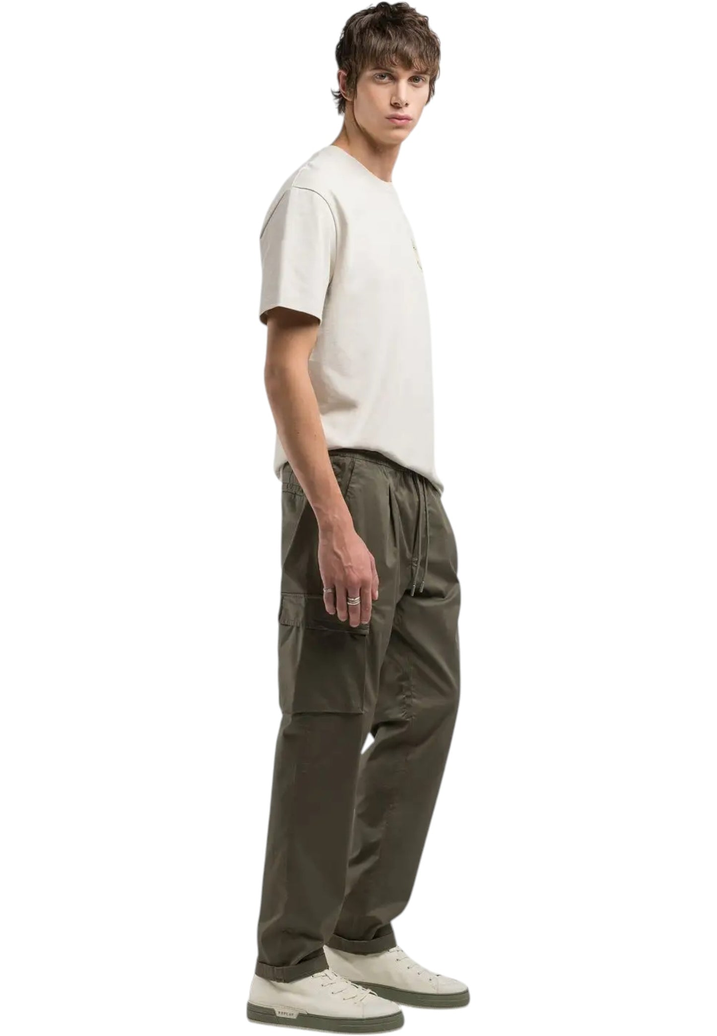 Pantaloni Cargo Uomo Replay In Twill