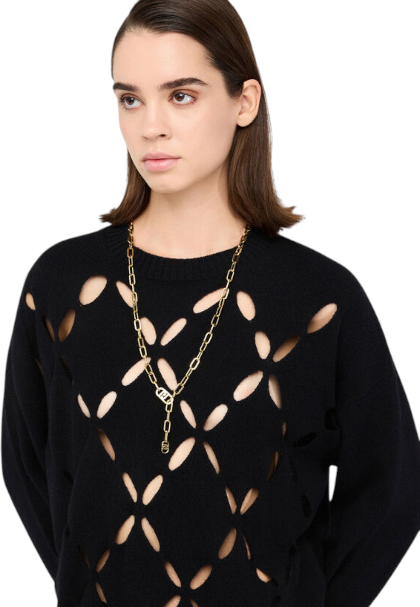 Maglione A Girocollo Donna Liu Jo Con Cut-Out MF5039MS009