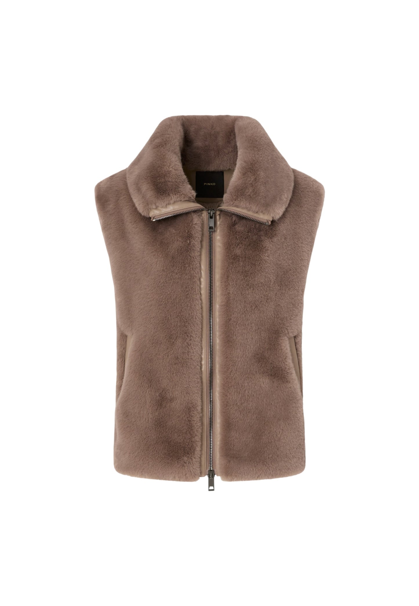 Pelliccia Sintetica Donna Pinko Smanicata Aspen Soft Deyn Gilet 105107A2WN