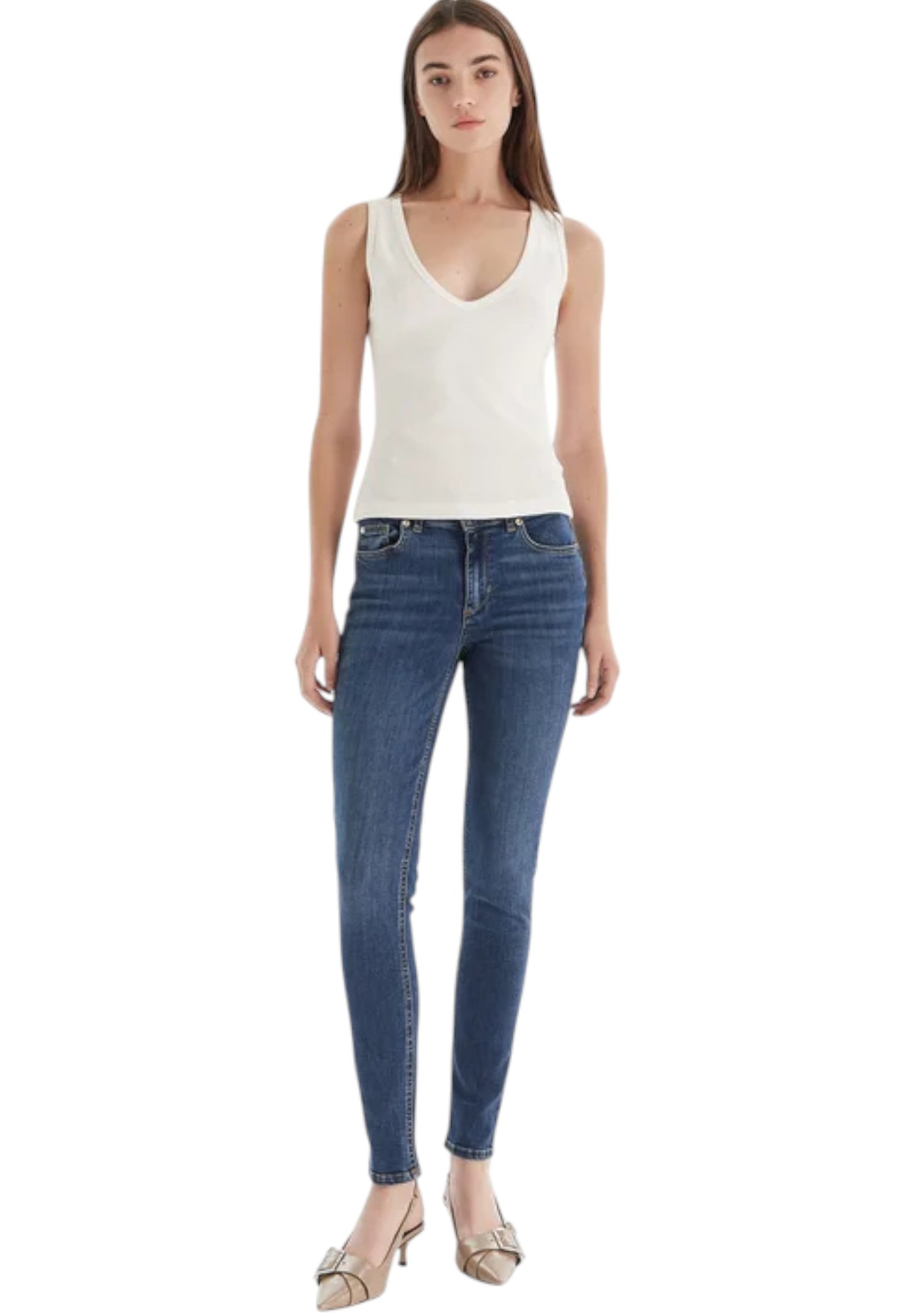 Jeans Skinny Fit Donna Liu Jo Bottom Up Vita Alta Divine UF5013D0236