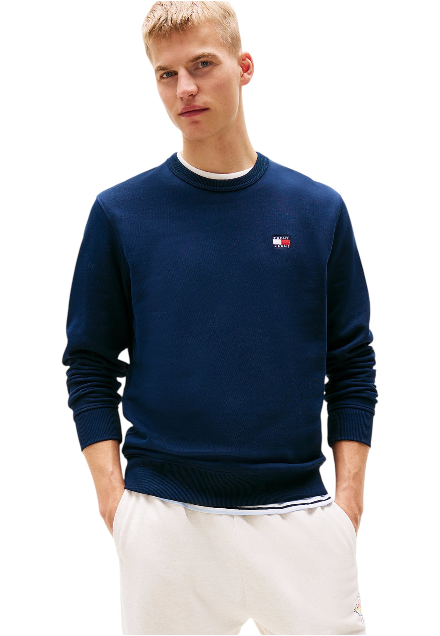Felpa A Girocollo Uomo Tommy Jeans Tjm Regular Badge DM0DM20660