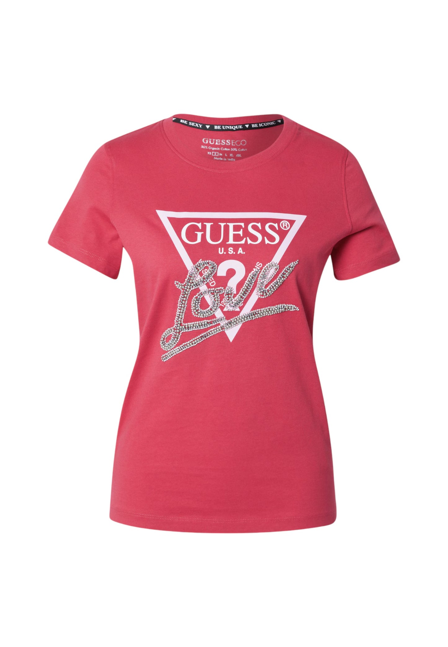 T-Shirt Manica Corta Donna Guess Triangle Love
