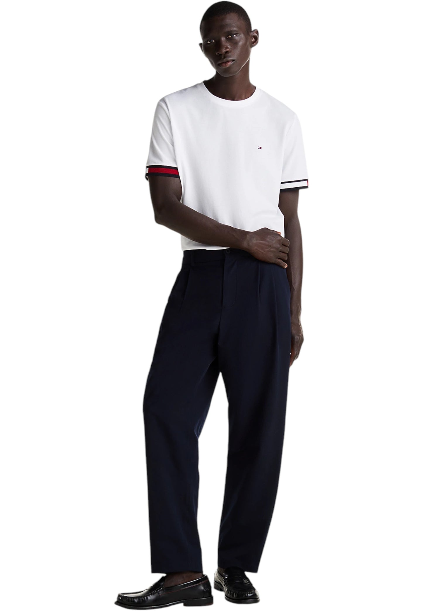 T-Shirt Manica Corta Uomo Tommy Hilfiger  Global Stripe Flag C