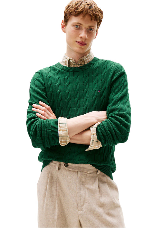 Maglione A Girocollo Uomo Tommy Hilfiger  Classic Cotton Cable MW0MW33132