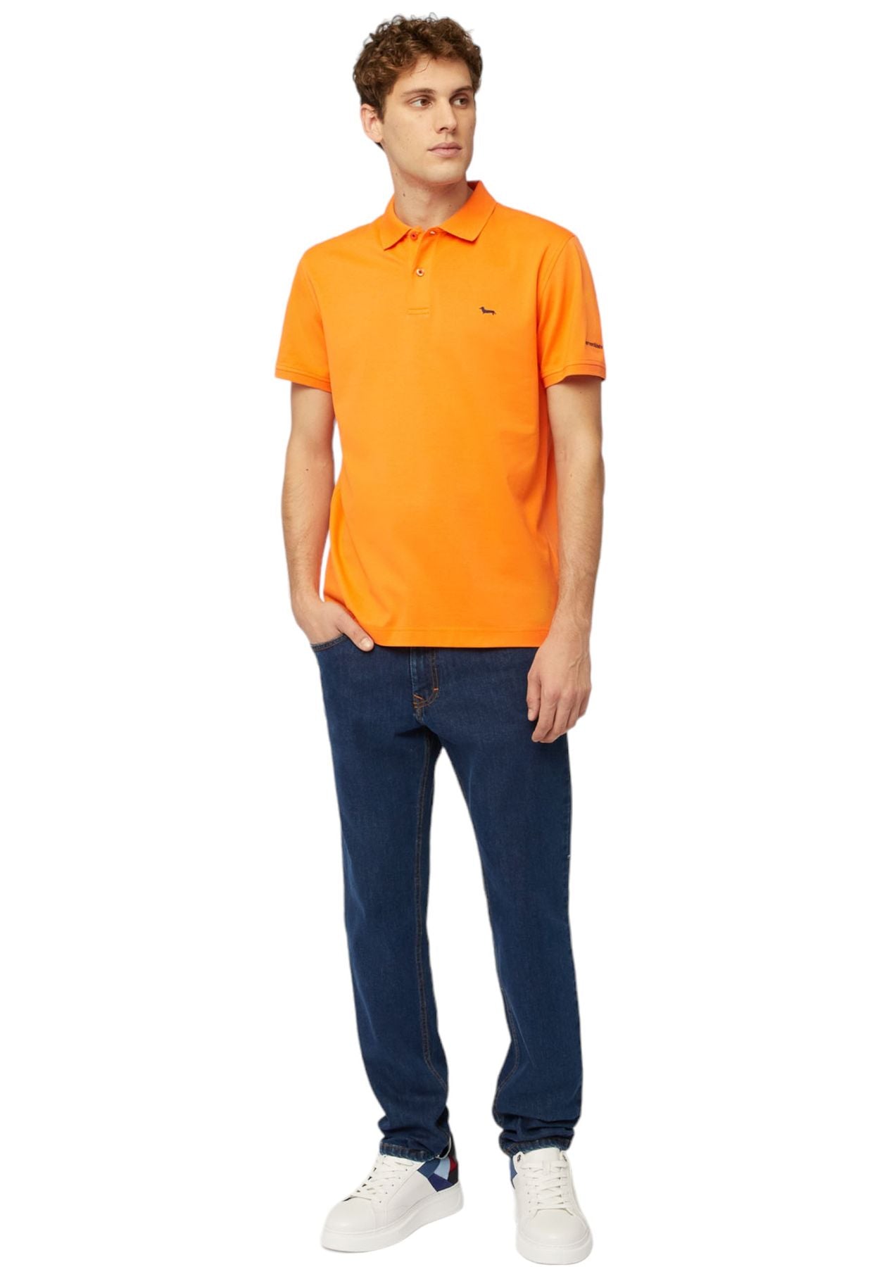 Polo Manica Corta Uomo Harmont & Blaine Con Lettering E Logo LRL030021148
