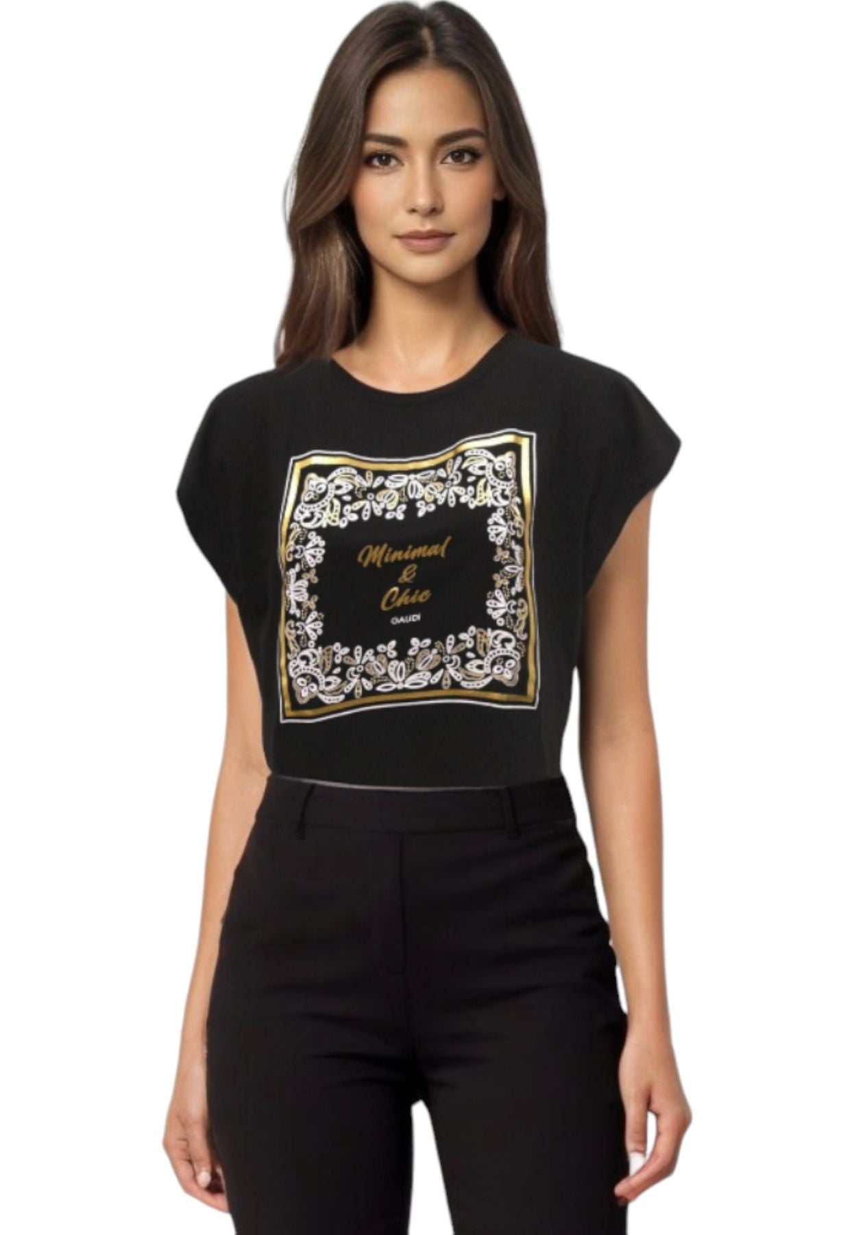 T-Shirt Manica Corta Donna Gaudi Spalla Scesa 411FD64011
