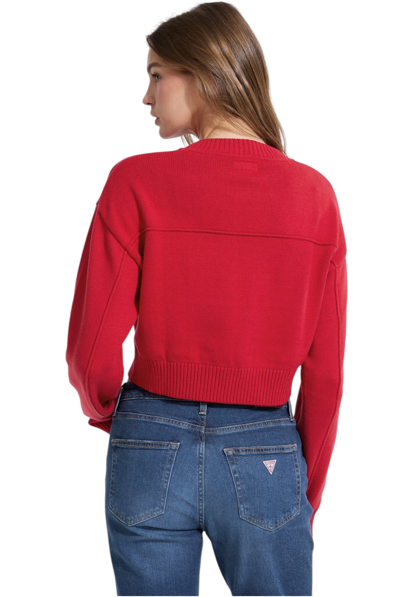 Maglione A Girocollo Donna Guess Gj Crop 81 W5YR33Z3HM1