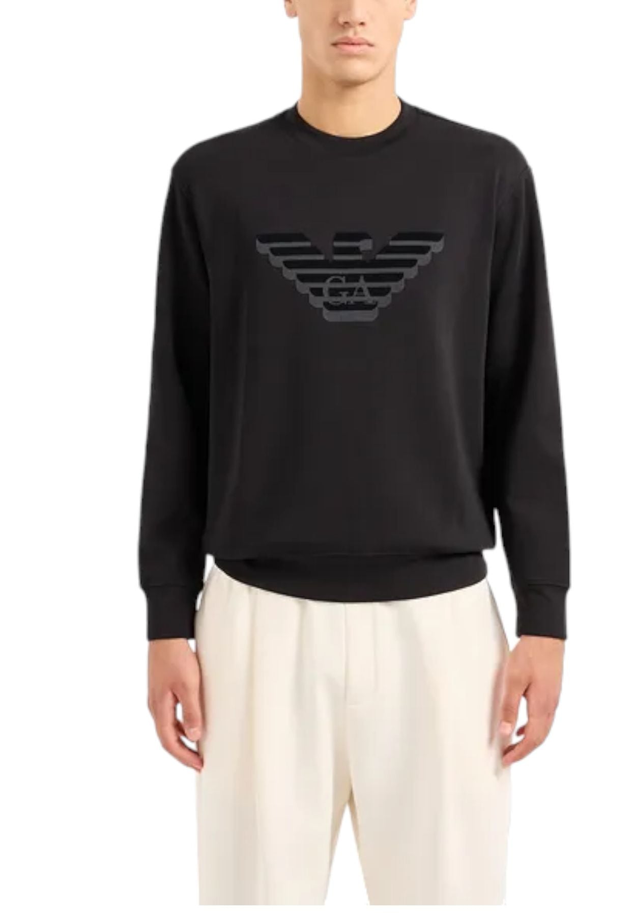 Felpa A Girocollo Uomo Emporio Armani   6R1MG51JWPZ