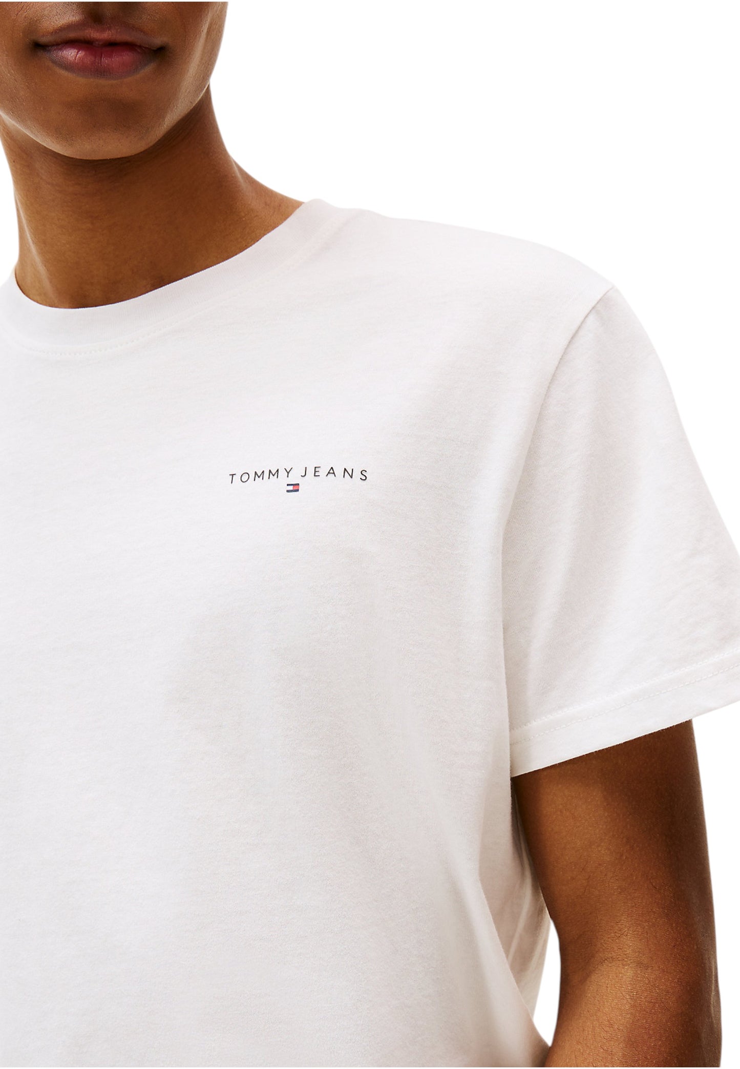 T-Shirt Manica Corta Uomo Tommy Jeans Tjm Slim Linear Ches DM0DM21780