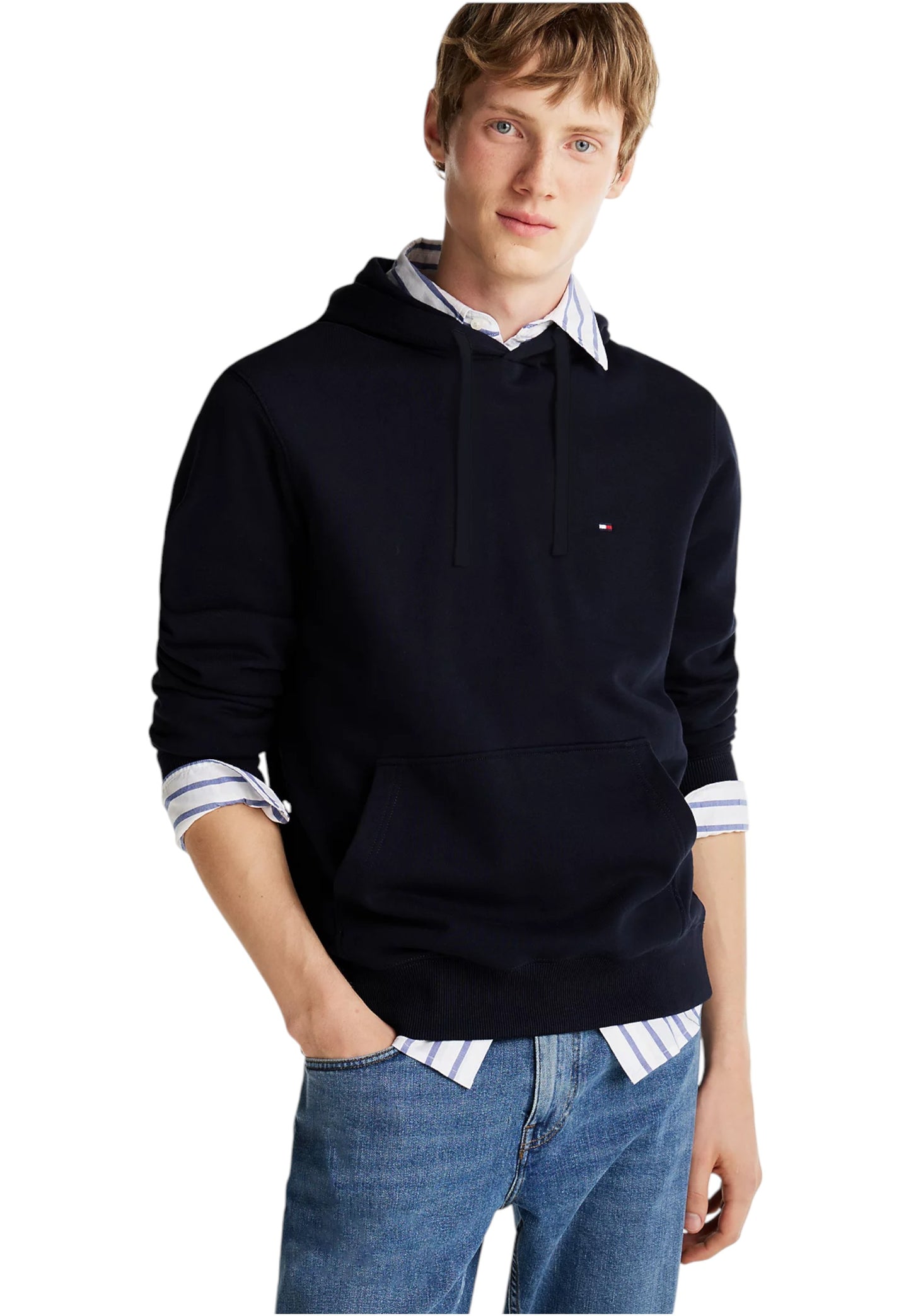 Felpa Con Cappuccio Uomo Tommy Hilfiger  Essential Terry