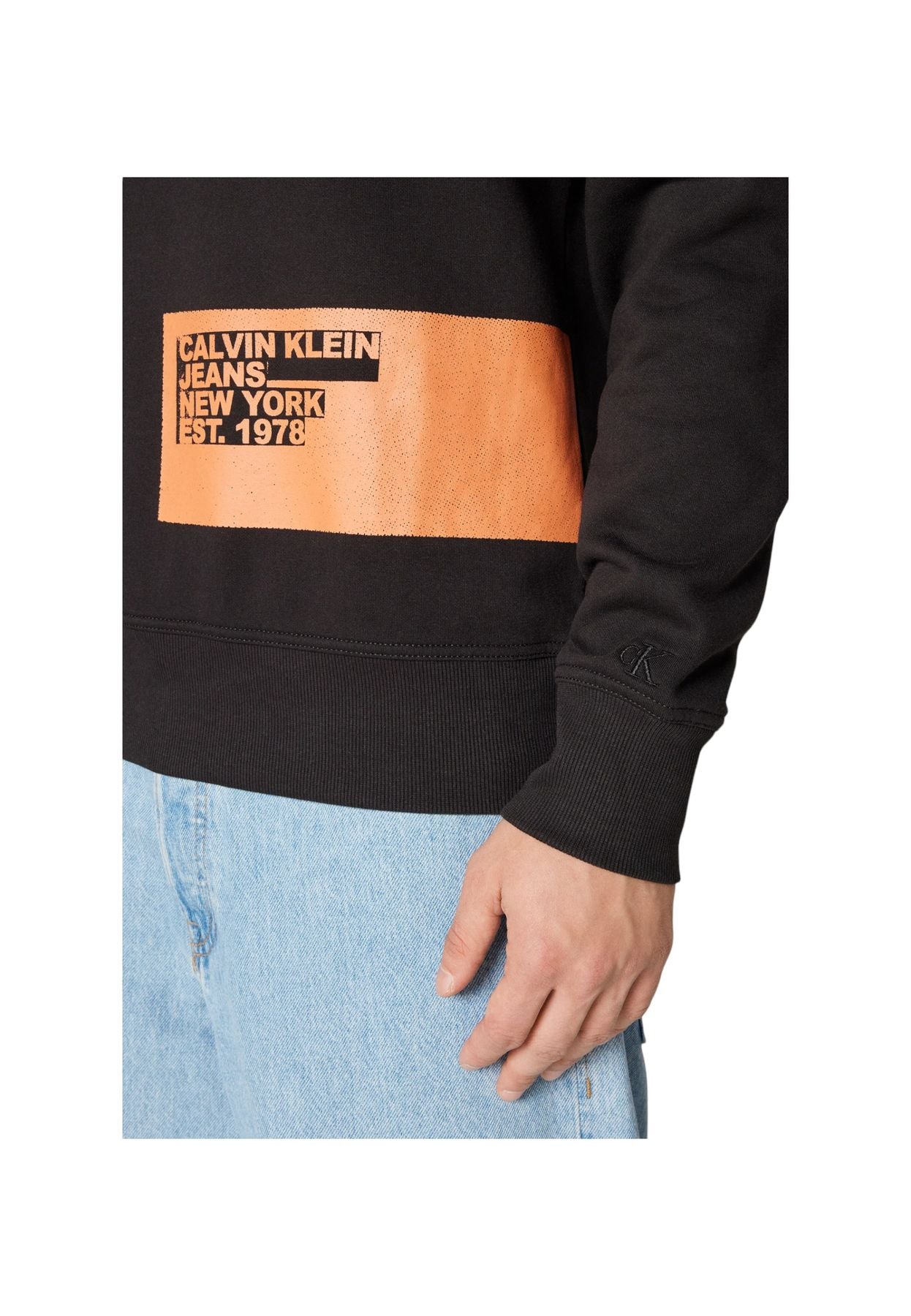 Felpa Con Cappuccio Uomo Calvin klein Jeans Stencil Blocking Logo J30J324102