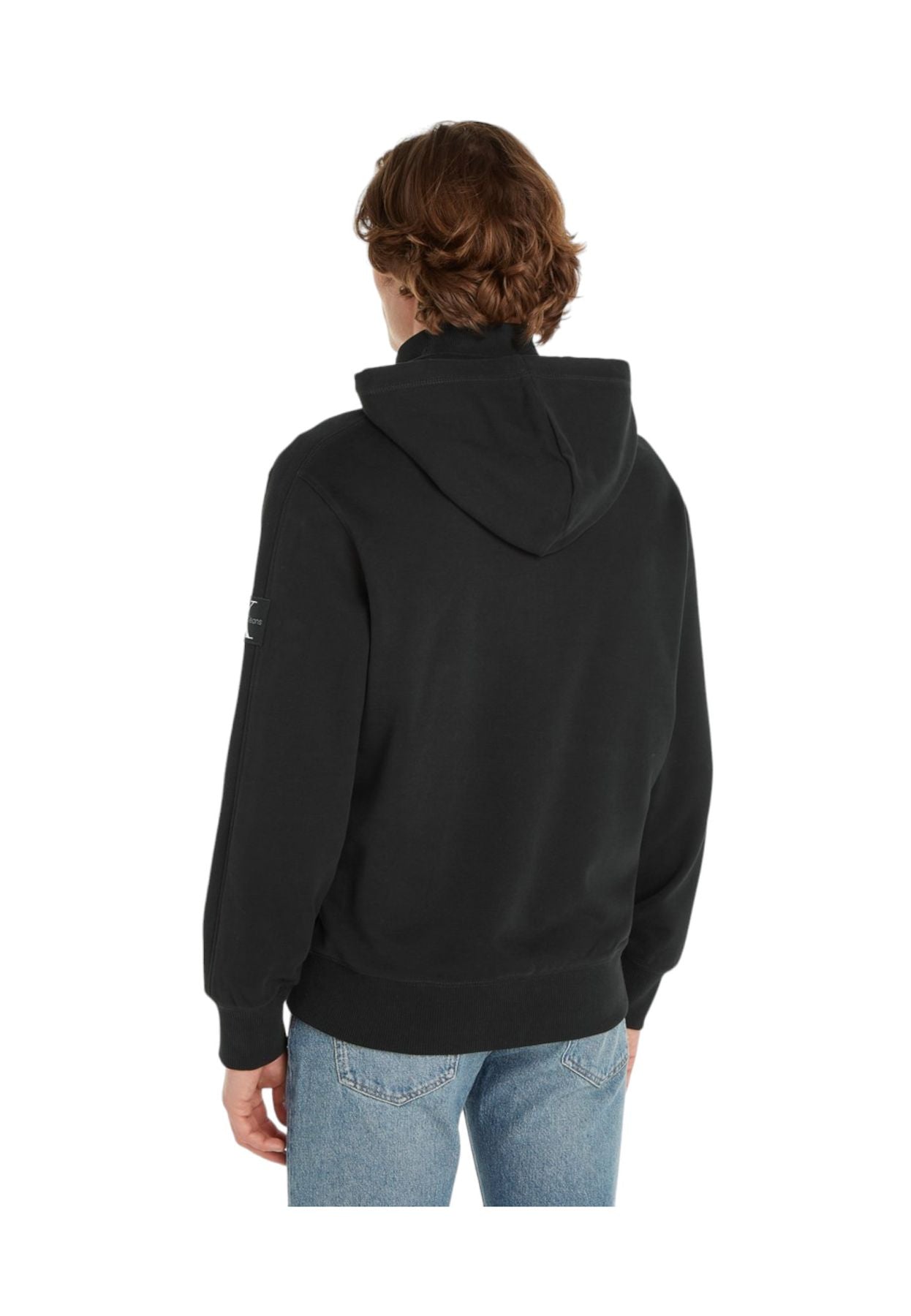 Felpa Con Zip Uomo Calvin klein Jeans Con Cappuccio Badge Hwk J30J324956
