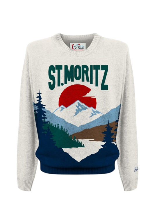 Maglione A Girocollo Uomo Mc2 Saint Barth Moritz Alpes Heron C HER0011