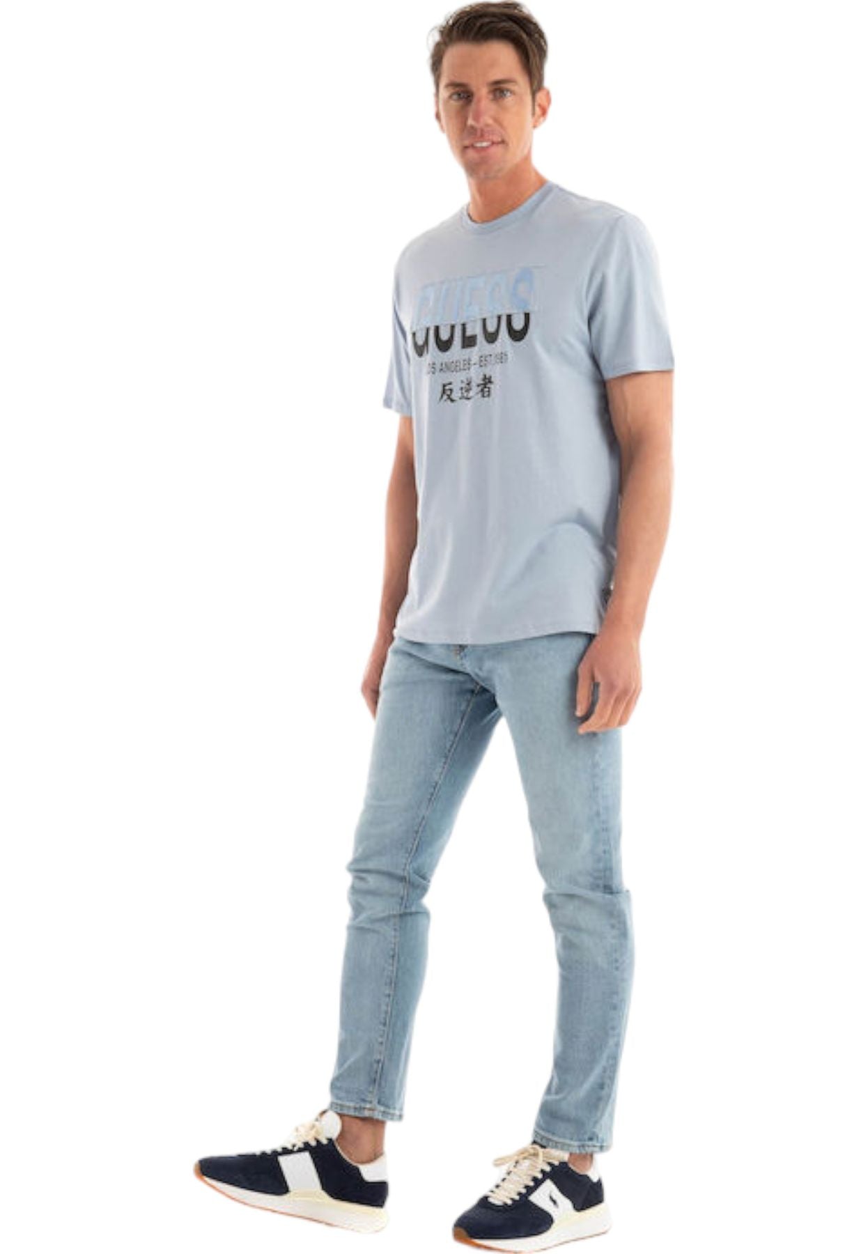 T-Shirt Manica Corta Uomo Guess Basic Ges Split Applique M4RI69K9RM1