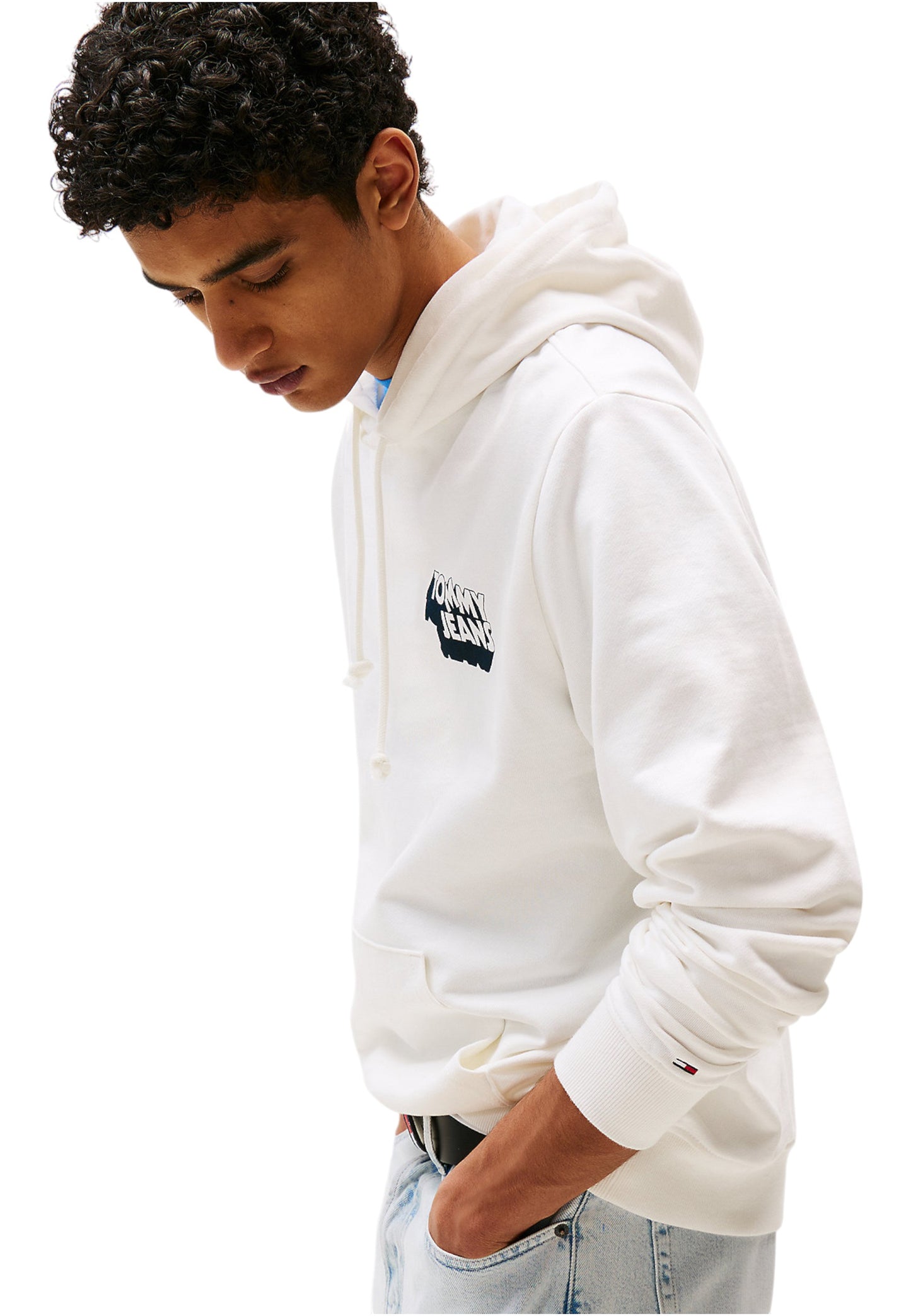 Felpa Con Cappuccio Uomo Tommy Jeans Tjm Stack Back Logo DM0DM21625