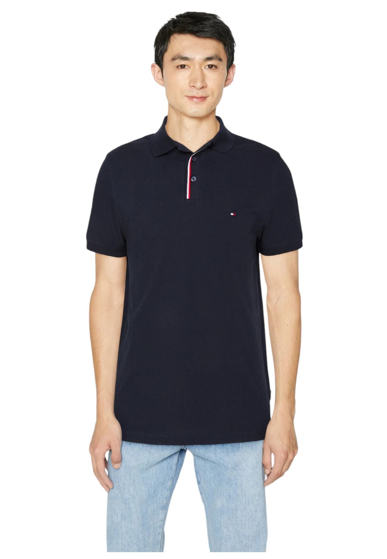 Polo Manica Corta Uomo Tommy Hilfiger 1985 Rwb Tipped Slim MW0MW30750