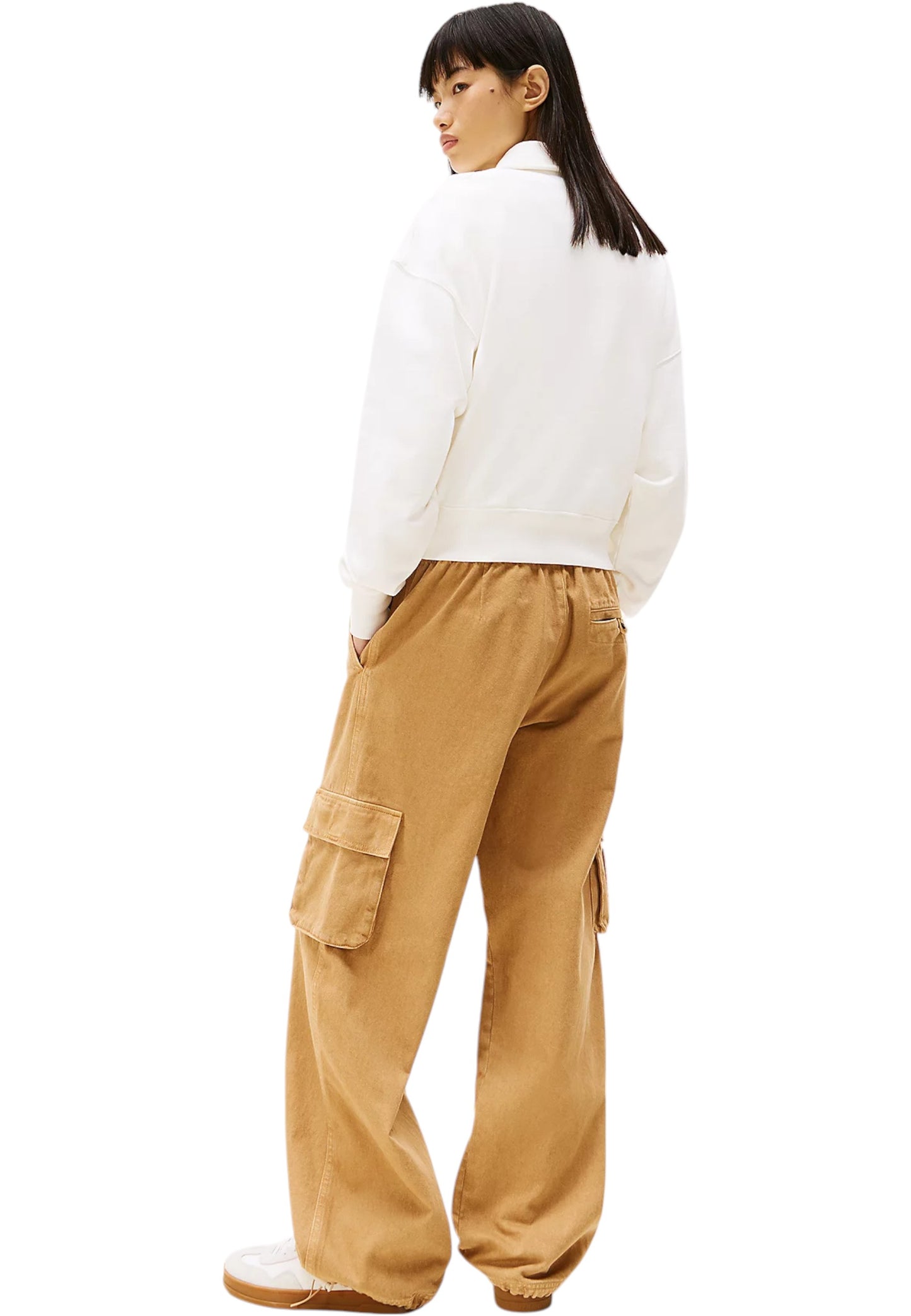 Felpa A Girocollo Donna Tommy Jeans Stile Polo Tjw H Graphic Hwk