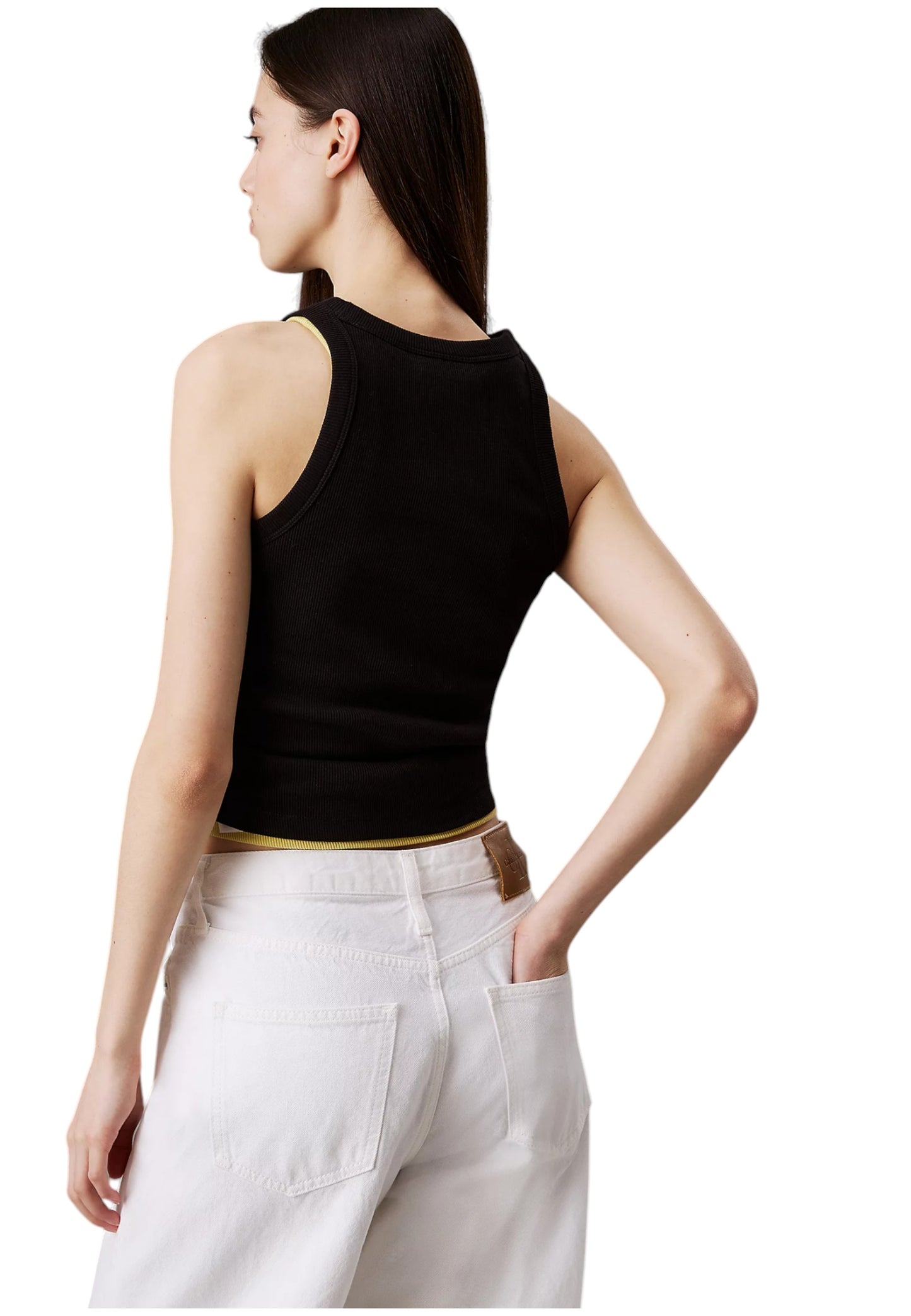 Top Donna Calvin klein Jeans Monologo Rib