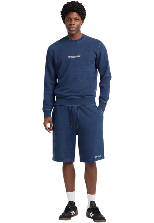 Felpa A Girocollo Uomo Guess Slim Fit Gj Logo Embro M5YQ06KCXQ1