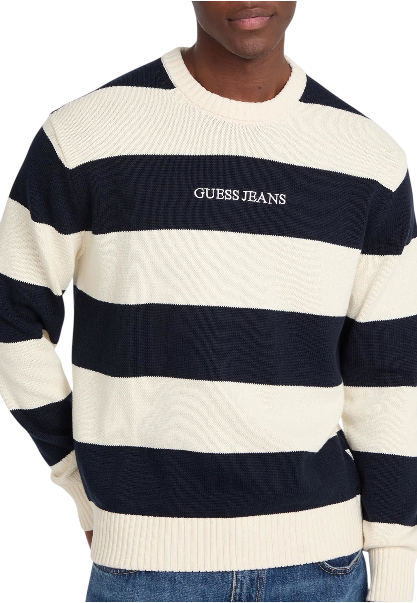 Maglione A Girocollo Uomo Guess Gj Striped M4BR37Z3HM1