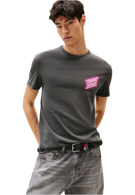 T-Shirt Manica Corta Uomo Tommy Jeans  Tjm Regular Novelty Fair DM0DM21829