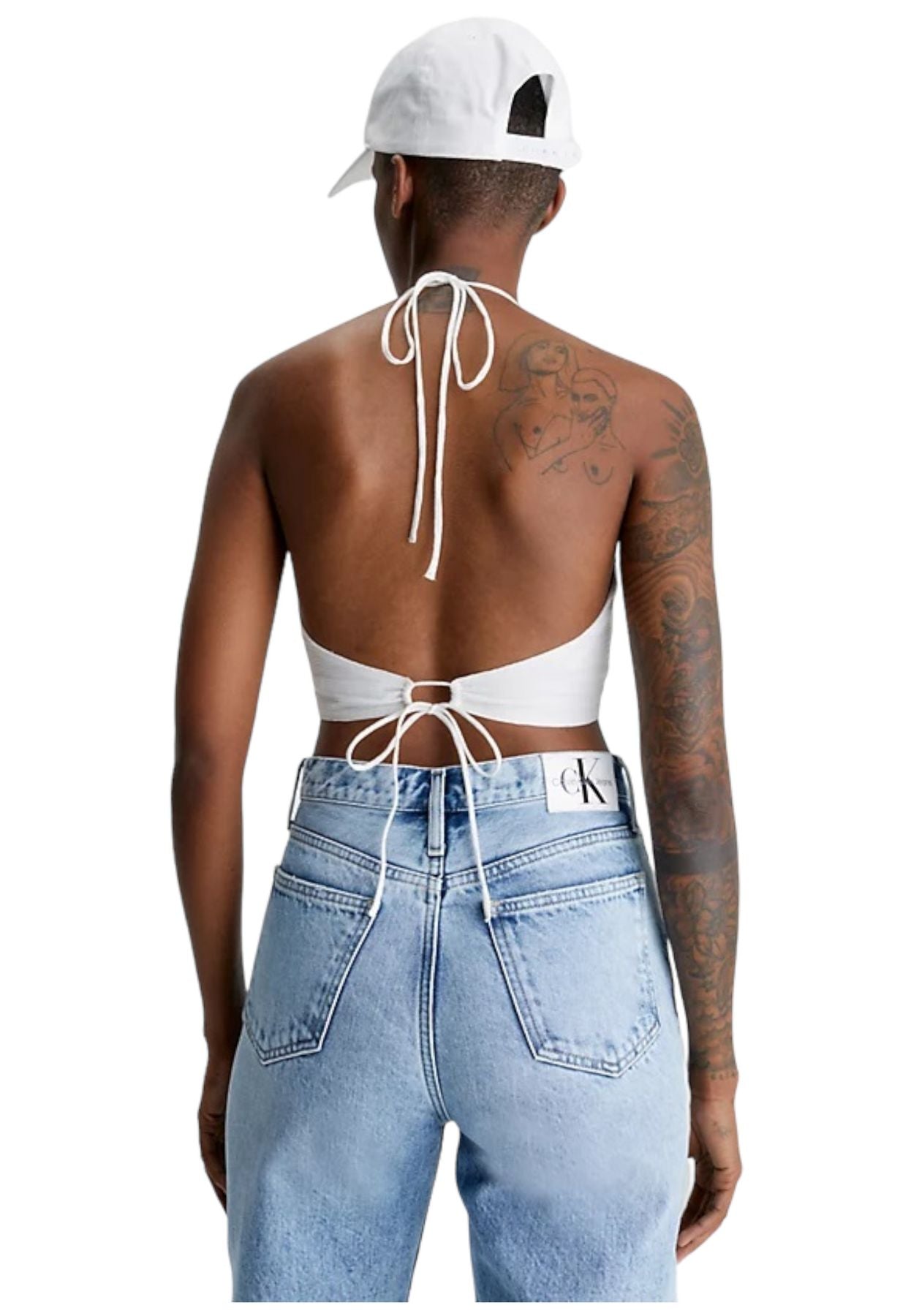 Top Senza Maniche Donna Calvin klein Jeans Wrap Strappy Crinkle J20J221074