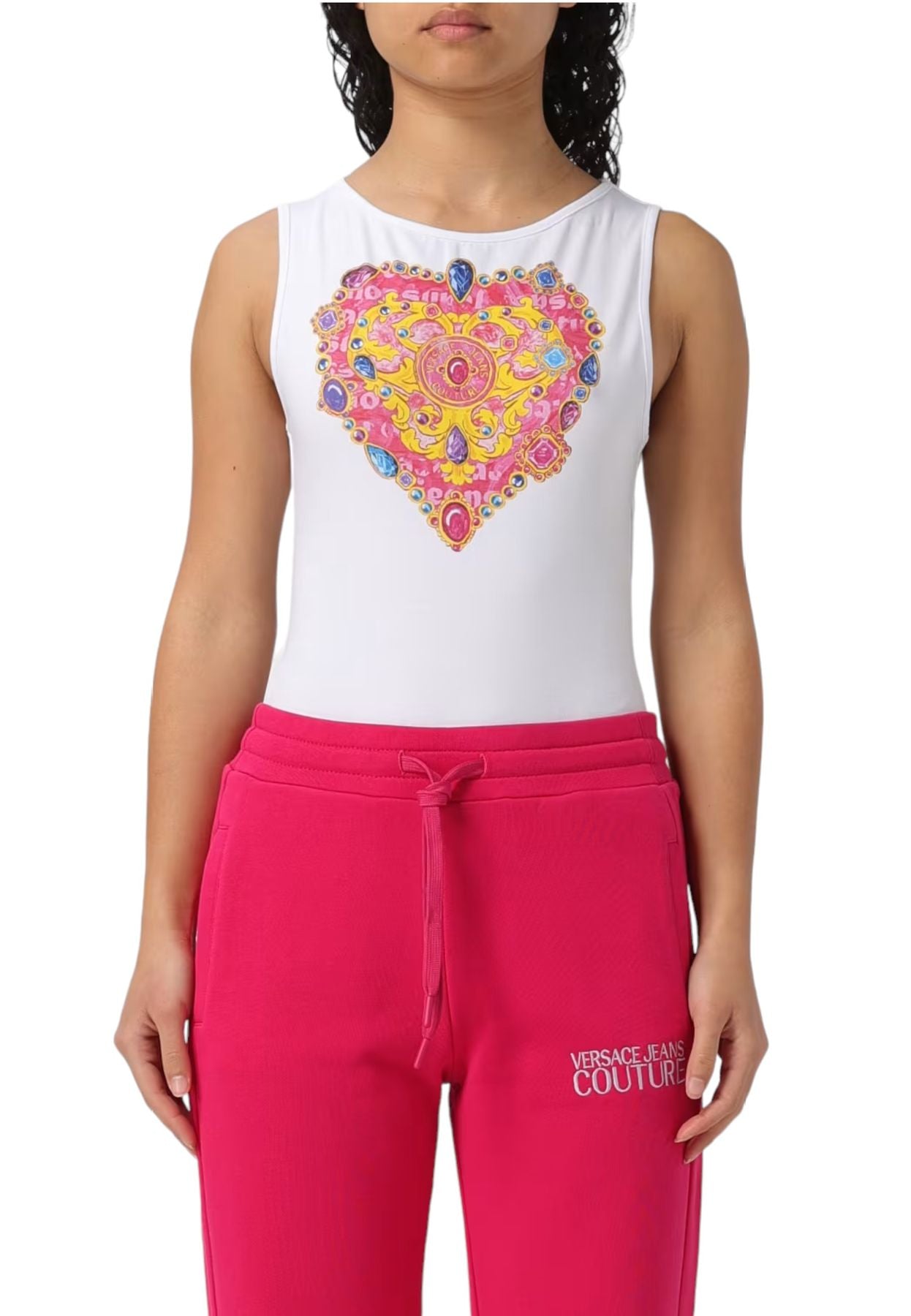 Body Senza Maniche Donna Versace Jeans Couture Heart Couture 76HAML01CJ02L
