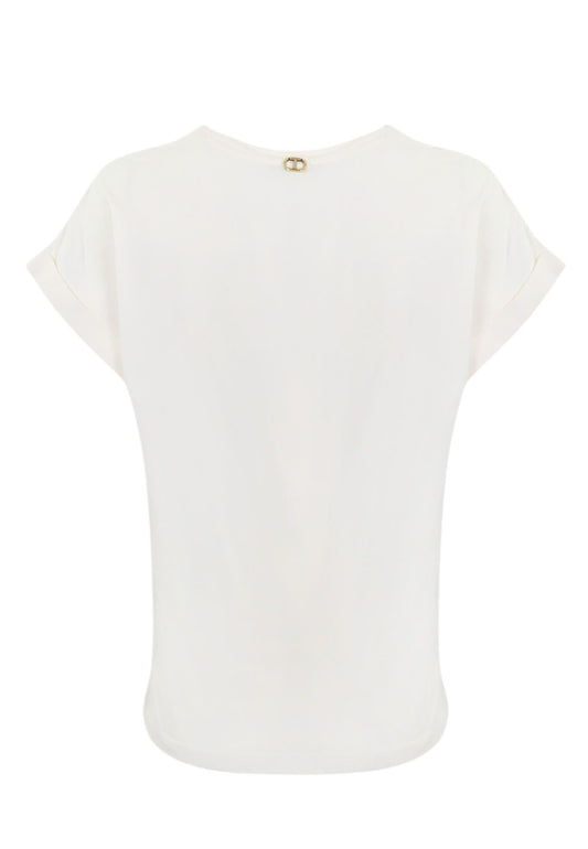 T-Shirt Manica Corta Donna Twinset Con Ricamo 241TT2144