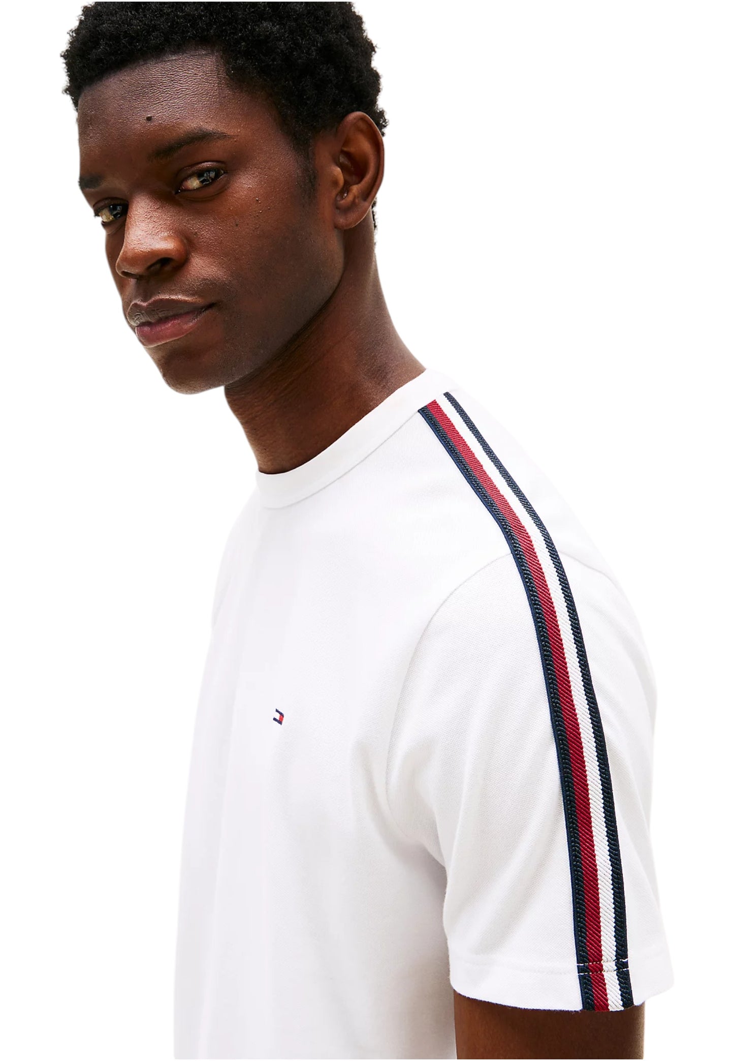 T-Shirt Manica Corta Uomo Tommy Hilfiger  Global Stripe Tape