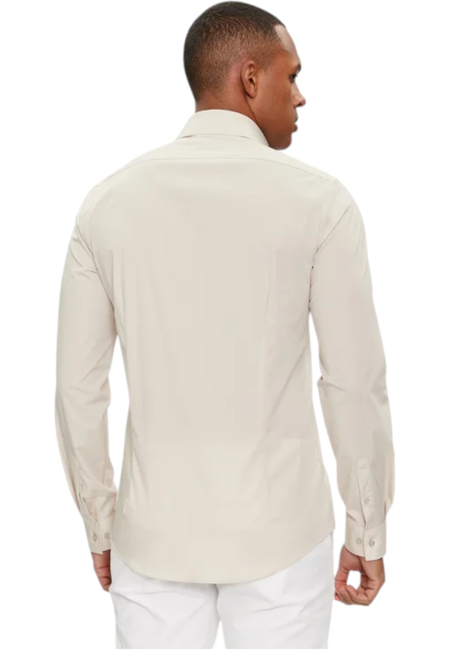 Camicia Manica lunga Uomo Calvin klein  Poplin Stretch Slim