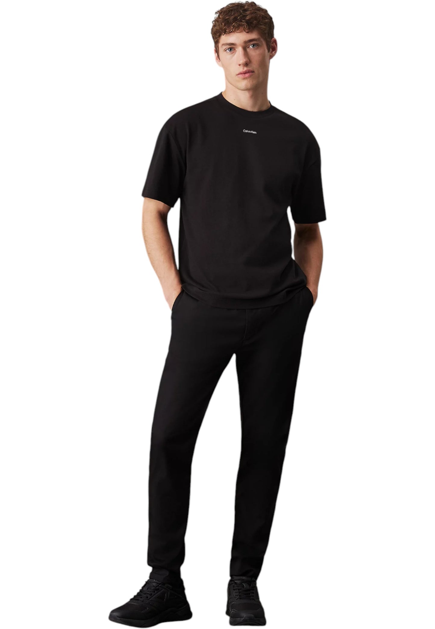 T-Shirt Manica Corta Uomo Calvin klein  Nano Logo Interlock