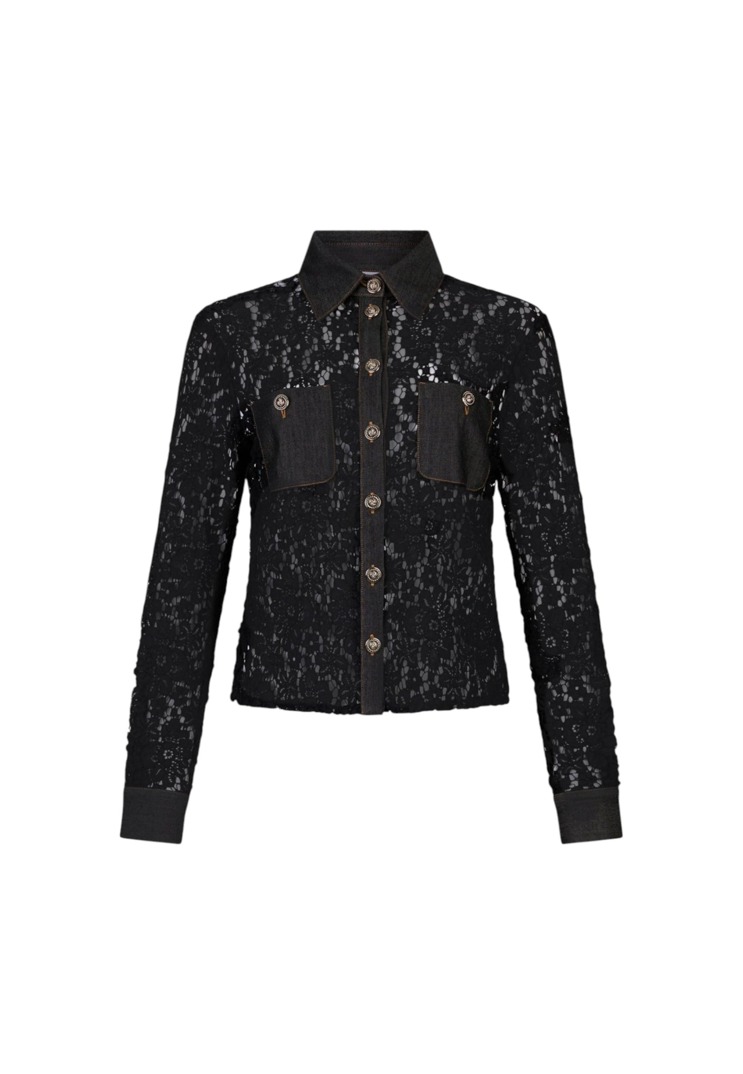 Camicia Manica lunga Donna Liu Jo Cropped In Pizzo UF5169J4078