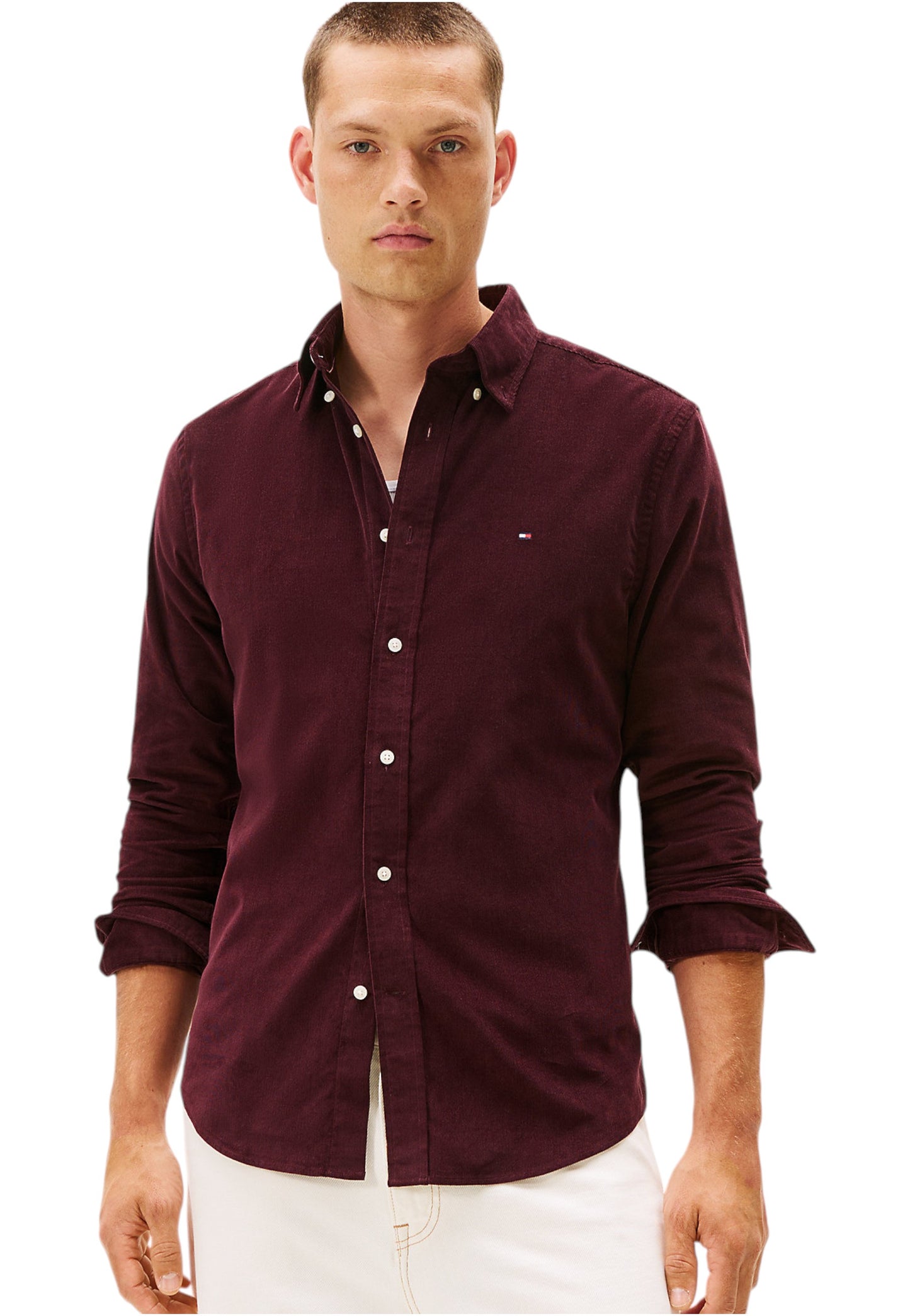 Camicia Manica lunga Uomo Tommy Hilfiger  Solid Corduroy Rf Sh MW0MW40486