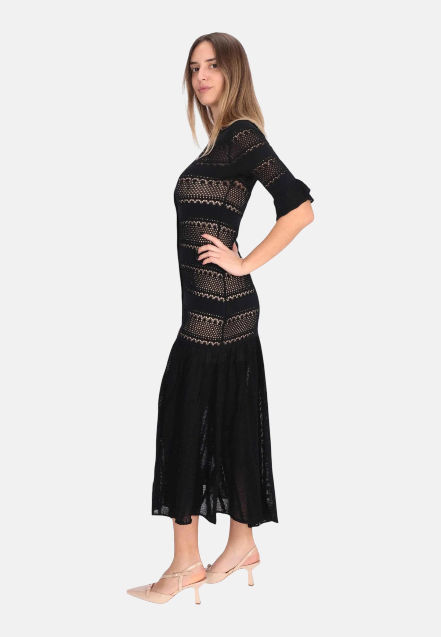 Vestito Lungo Donna Liu Jo In Maglia Eco Line CA6242MS55N