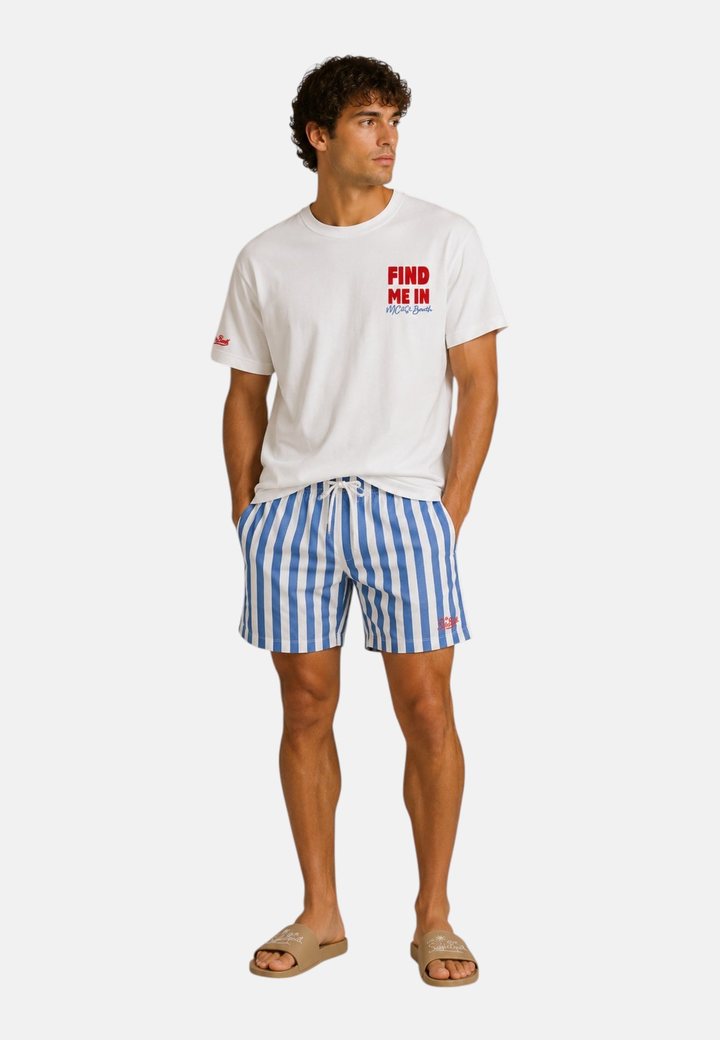 T-Shirt Manica Corta Uomo Mc2 Saint Barth Oversize Find Vacation Delmar DLR0001