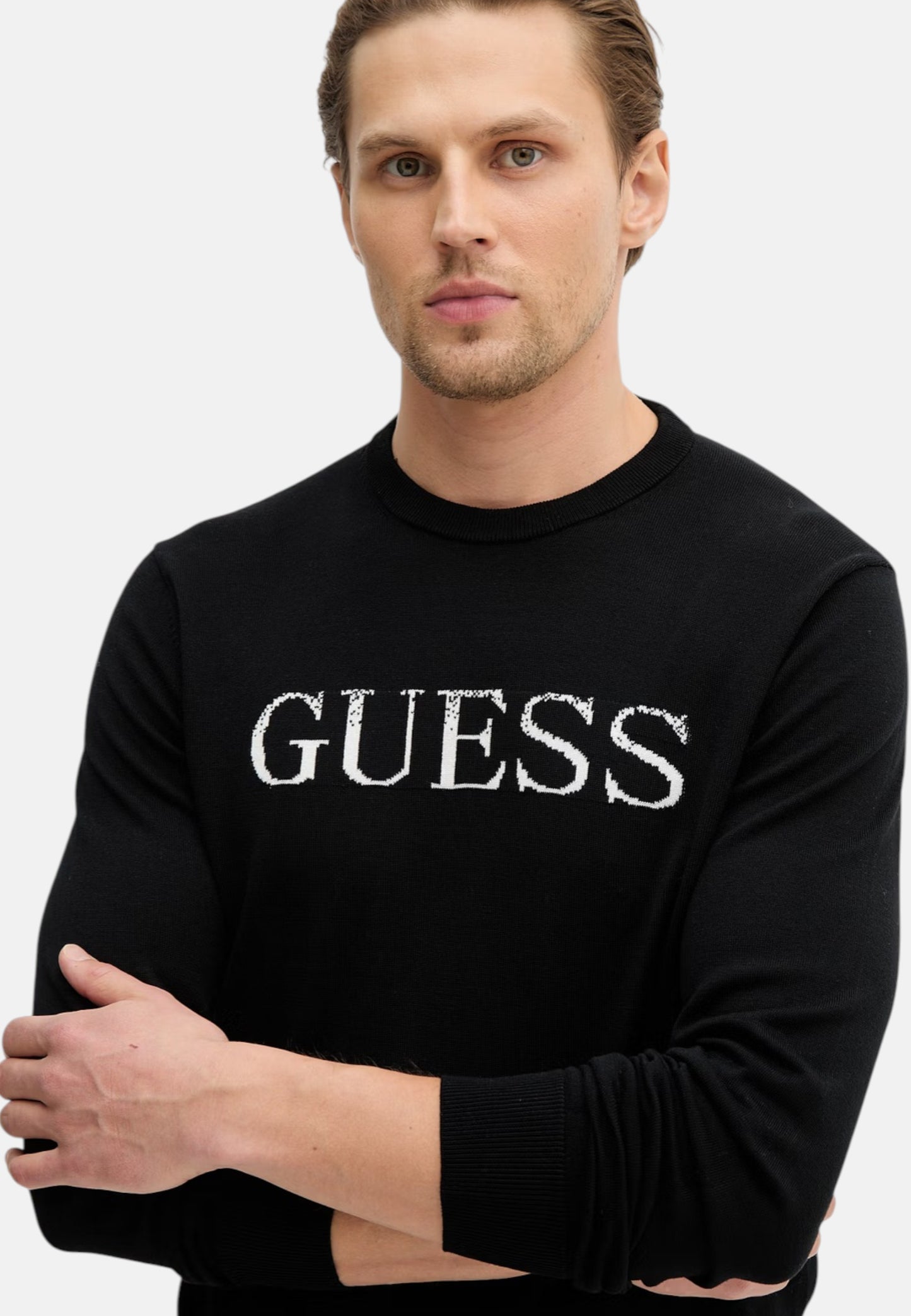 Maglia A Girocollo Uomo Guess  Kane Shaded Logo M6RR19Z4451