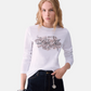 T-Shirt Manica lunga Donna Liu Jo Skinny Fit Con logo LiuJo e Stampa  WF6448JS923