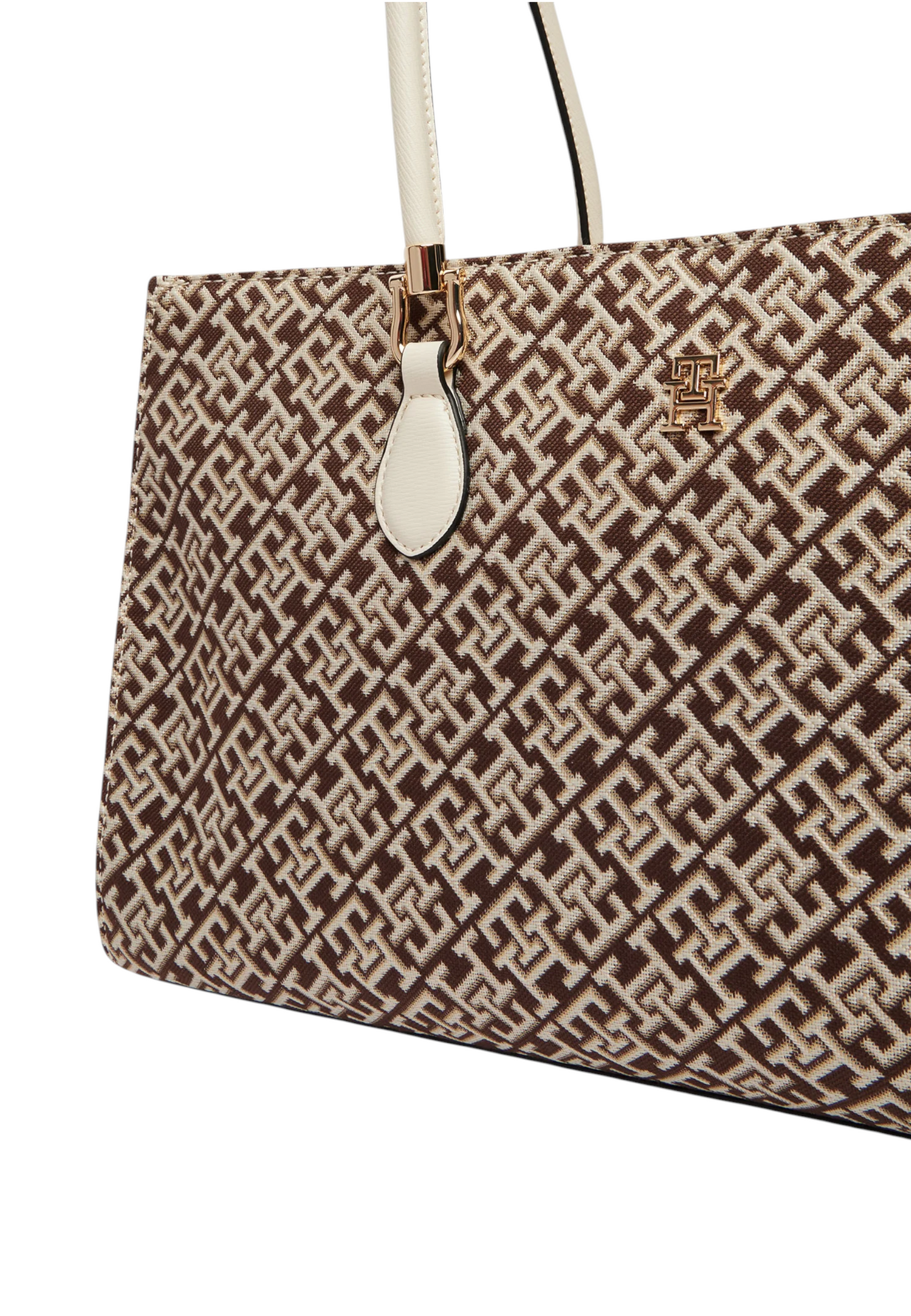 Borsa A Spalla Donna Tommy Hilfiger Satchel Jacquard Th Grace AW0AW18754