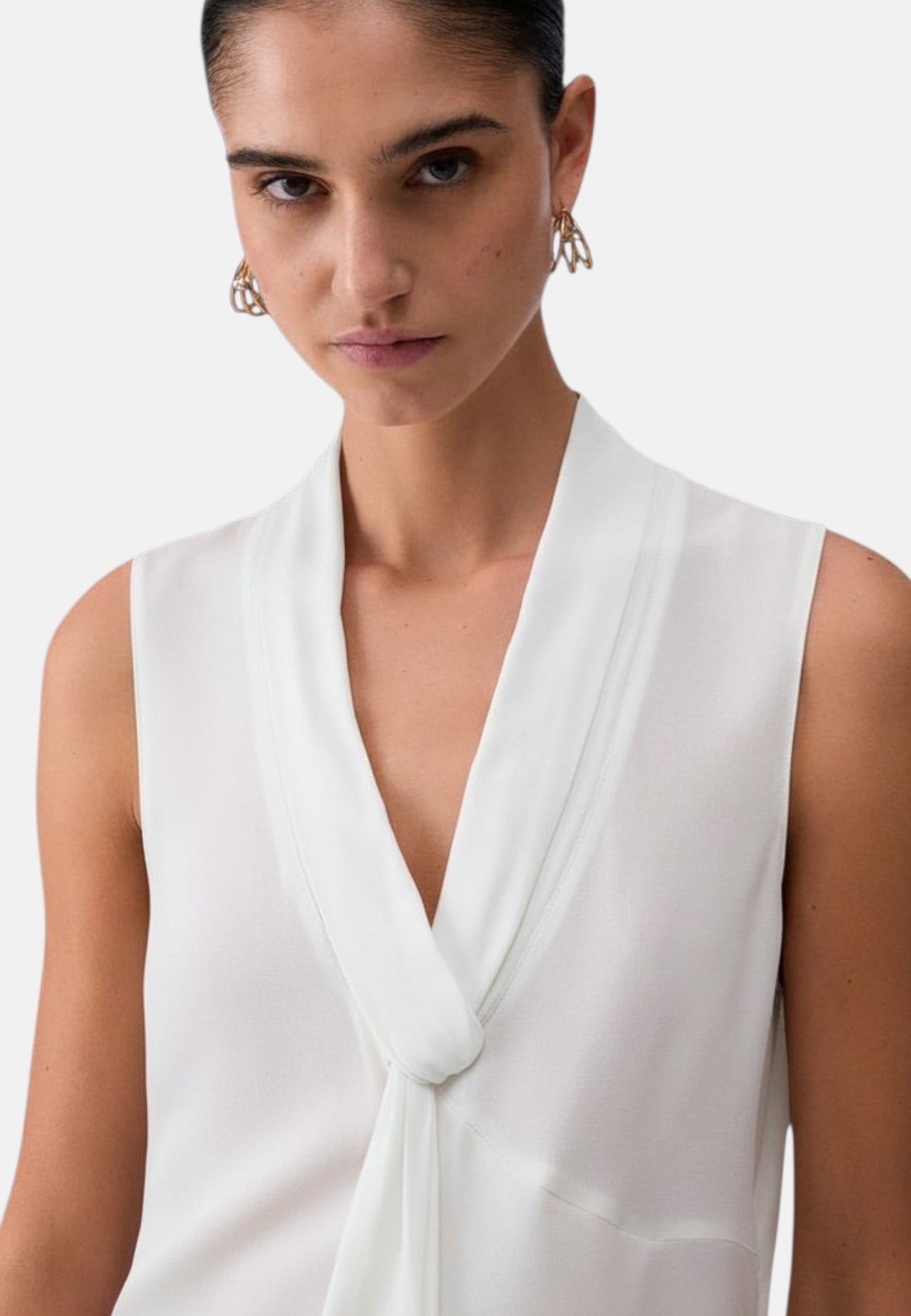 Top  Donna Liu Jo Scollo A V In Georgette  CA6284T2578
