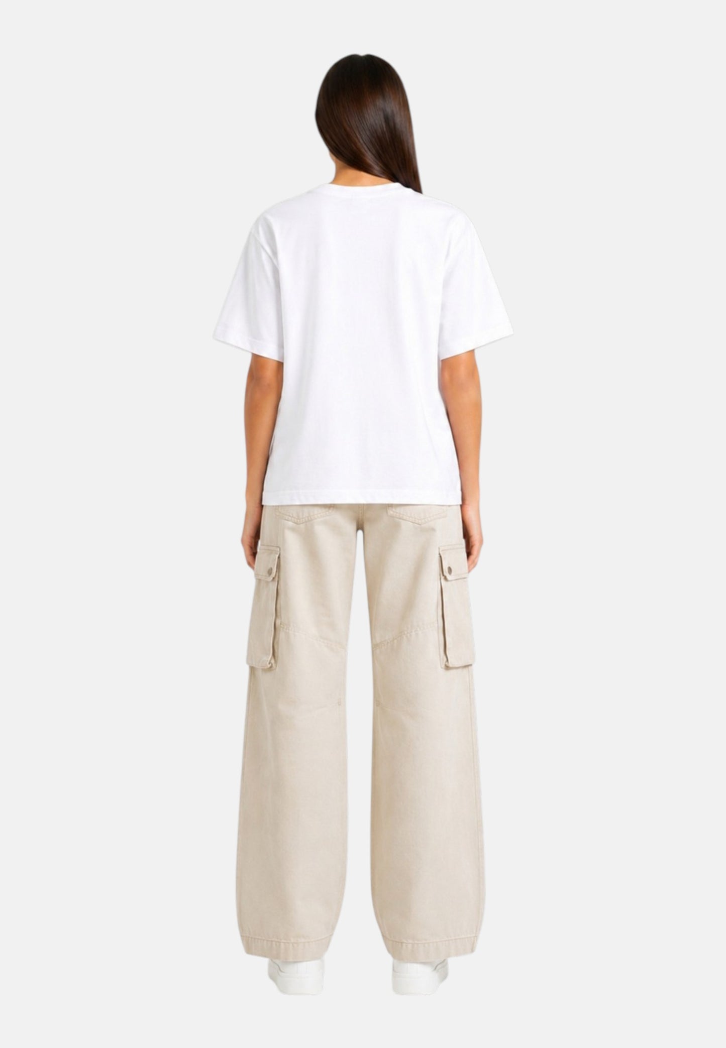 T-Shirt Manica Corta Donna Gcds Over Fit Logo Lounge C1WEQC047J104