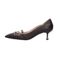Decollete  Donna Liu Jo In Pelle Con Tacco Kitten E Cinturino Decorativo Deva 20 SF6011PX885