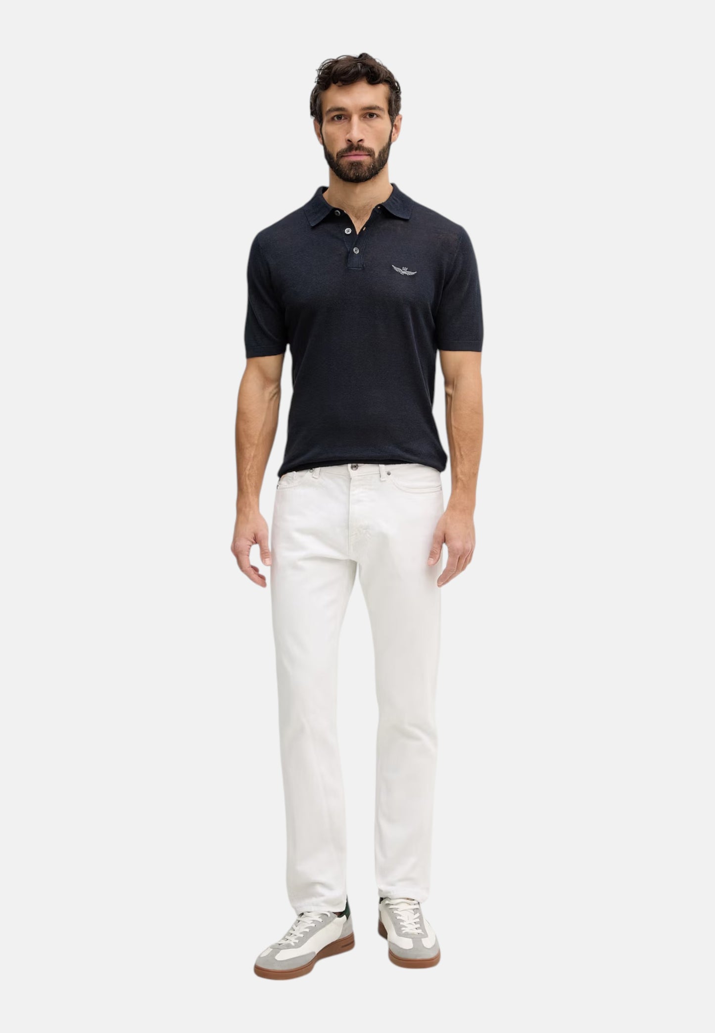 Polo Manica Corta Uomo Aeronautica Militare In Maglia Di Lino  261MA1625UL00935