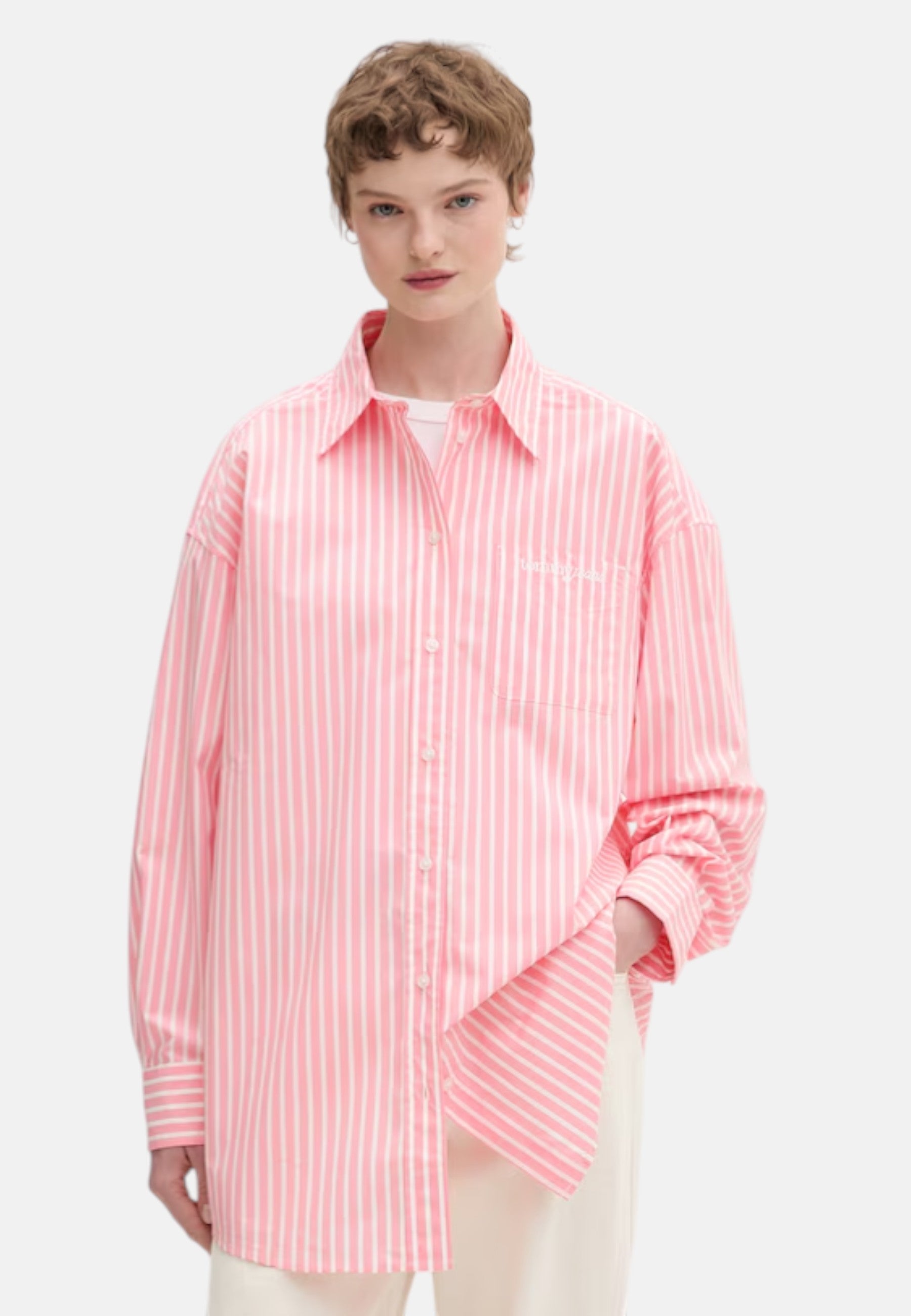 Camicia Manica lunga Donna Tommy Jeans  Tjw Ovs Poplin Shir DW0DW22218