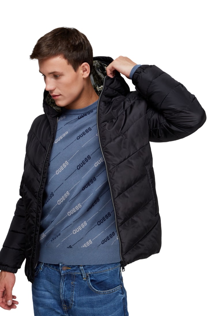 Piumino Con Cappuccio Uomo Guess   M0YL45WD2T0