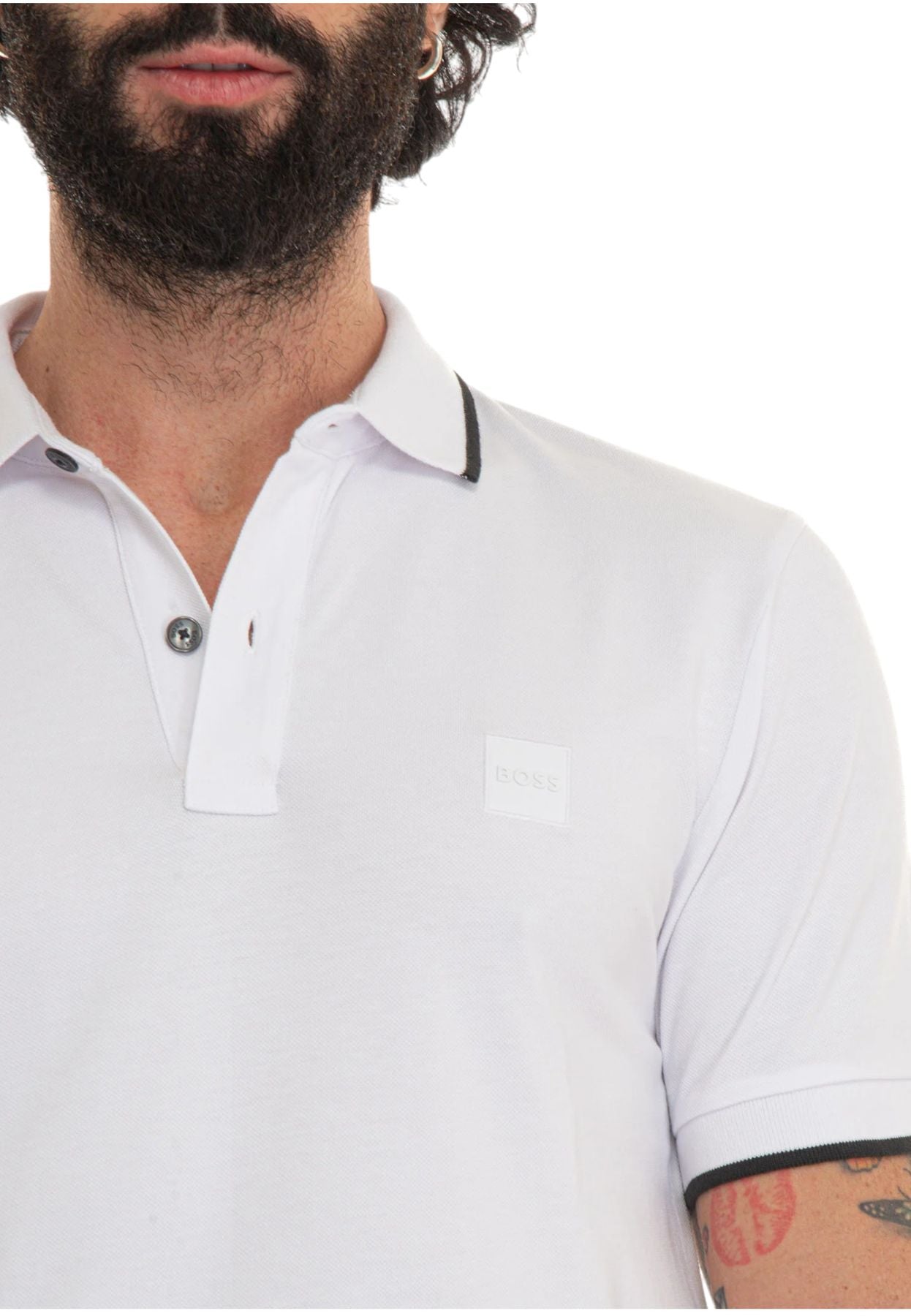 Polo Manica Corta Uomo Boss Con Toppa Con Logo Passertip 50507699
