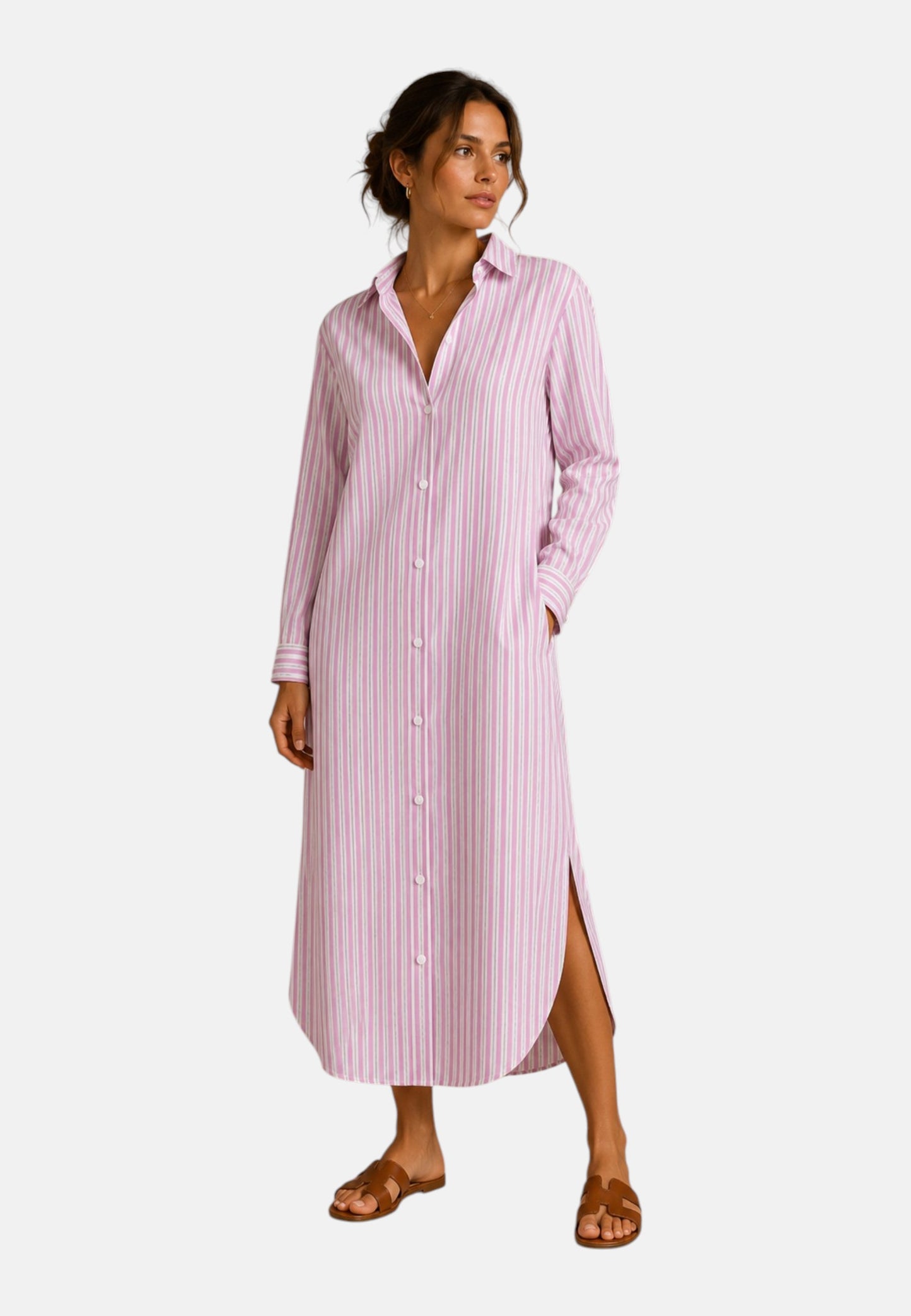 Vestito Lungo Donna Mc2 Saint Barth Chemiser Stripes Adeline ADN0001