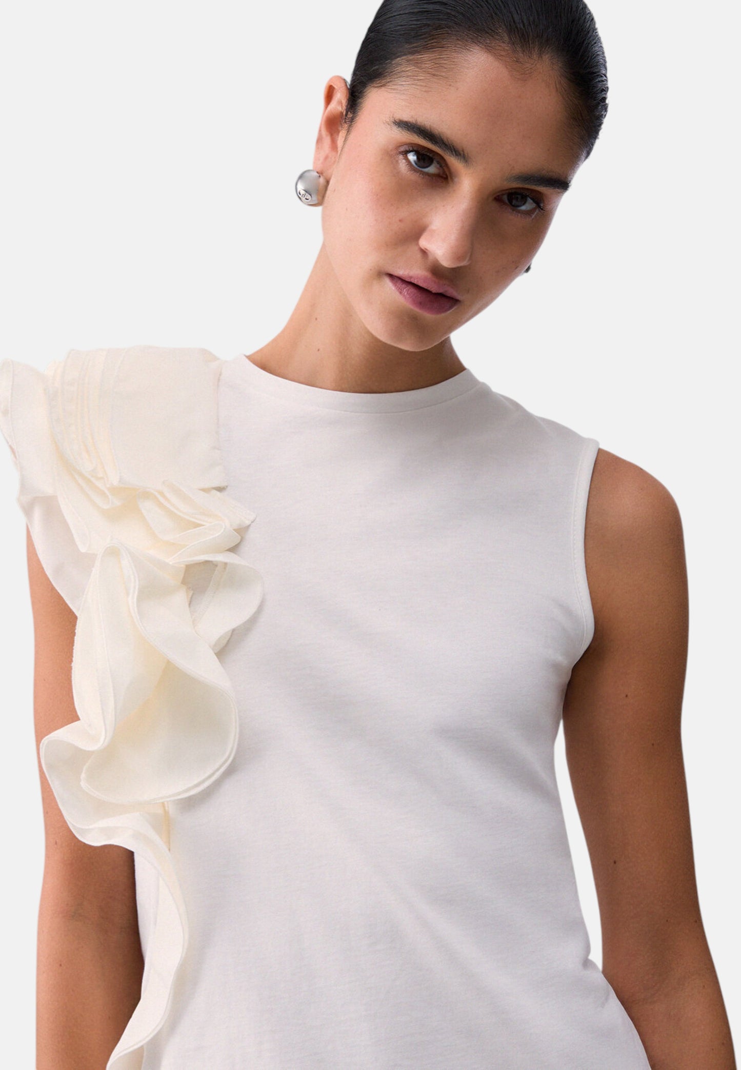 T-Shirt Manica Corta Donna Liu Jo Con Volant  CA6385J6308