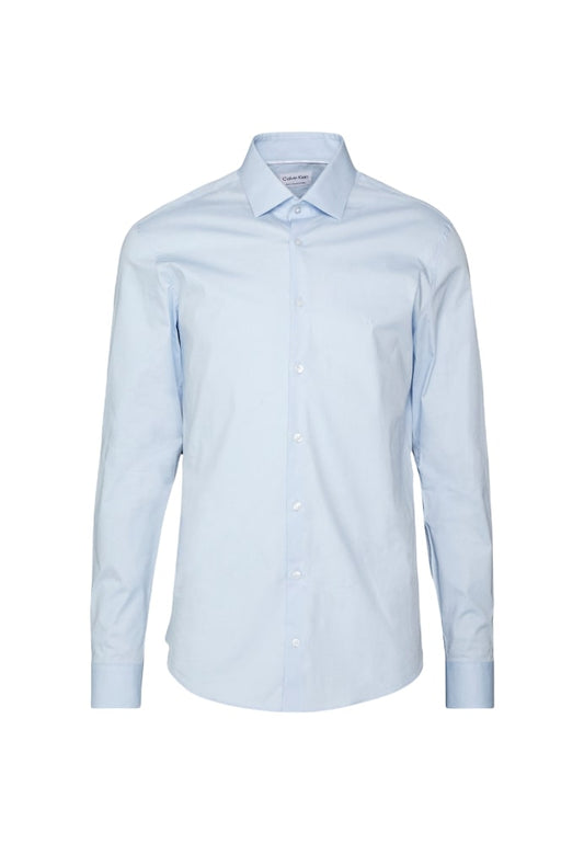 Camicia Manica lunga Uomo Calvin klein  Poplin Stretch Slim K10K108229